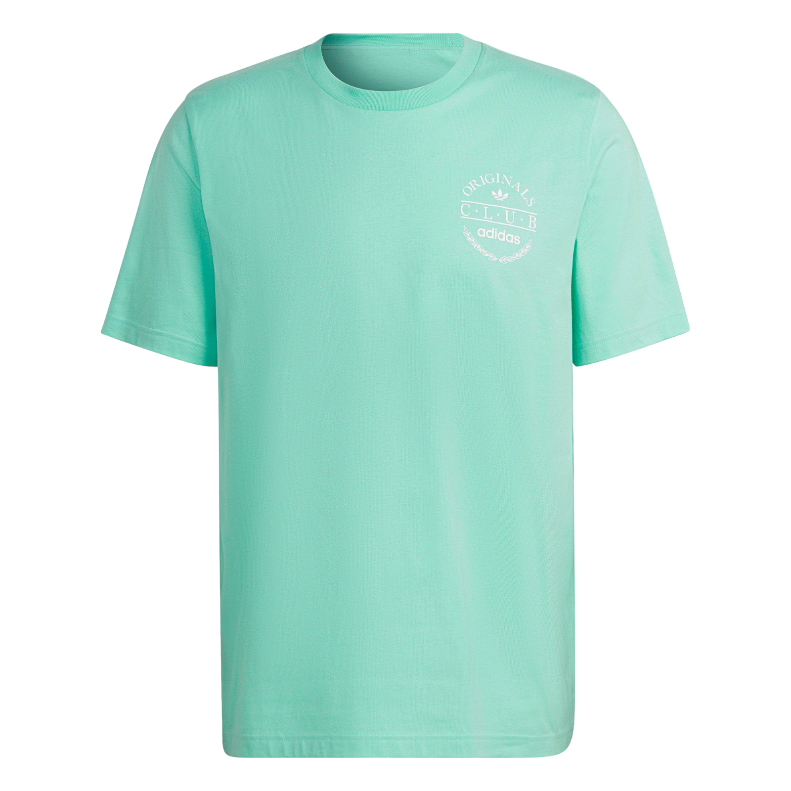 adidas Originals Club Logo Sports Resort T Shirt - Easy Green - ViaductClothing - -