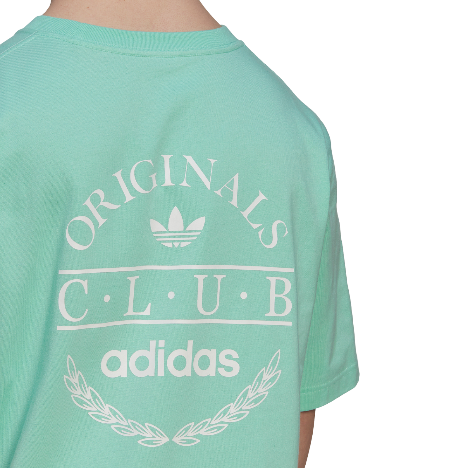 adidas Originals Club Logo Sports Resort T Shirt - Easy Green - ViaductClothing - -