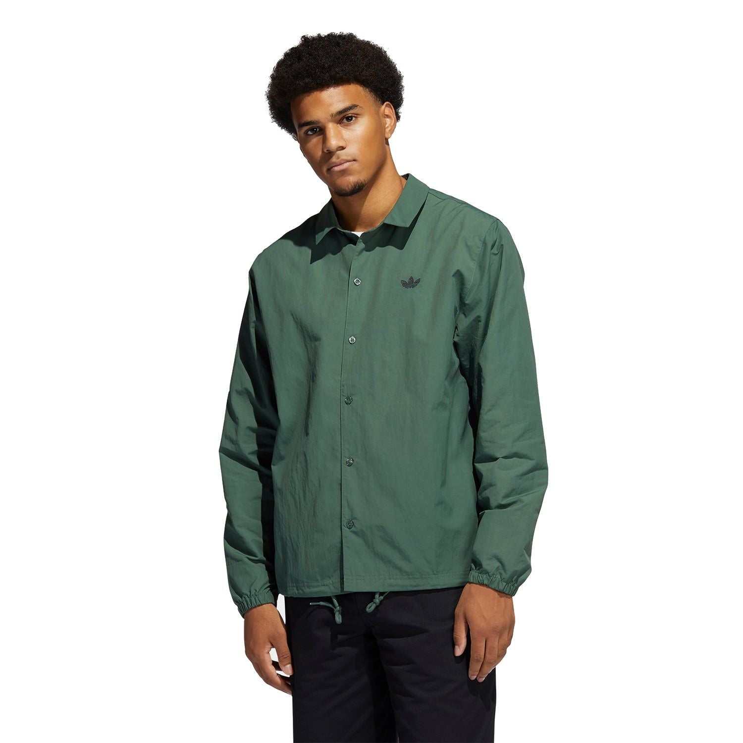 adidas Originals Coach Shirt Jacket - Green - ViaductClothing - -