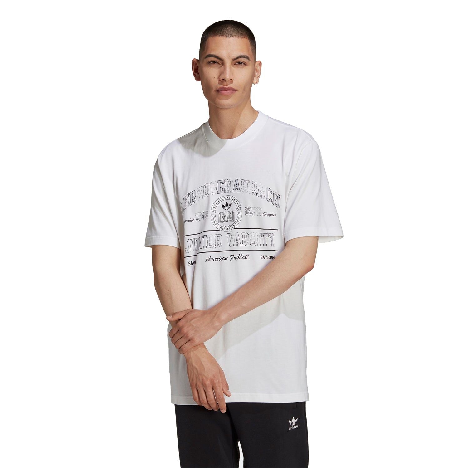 adidas Originals College Graphic Tee - White - ViaductClothing - -