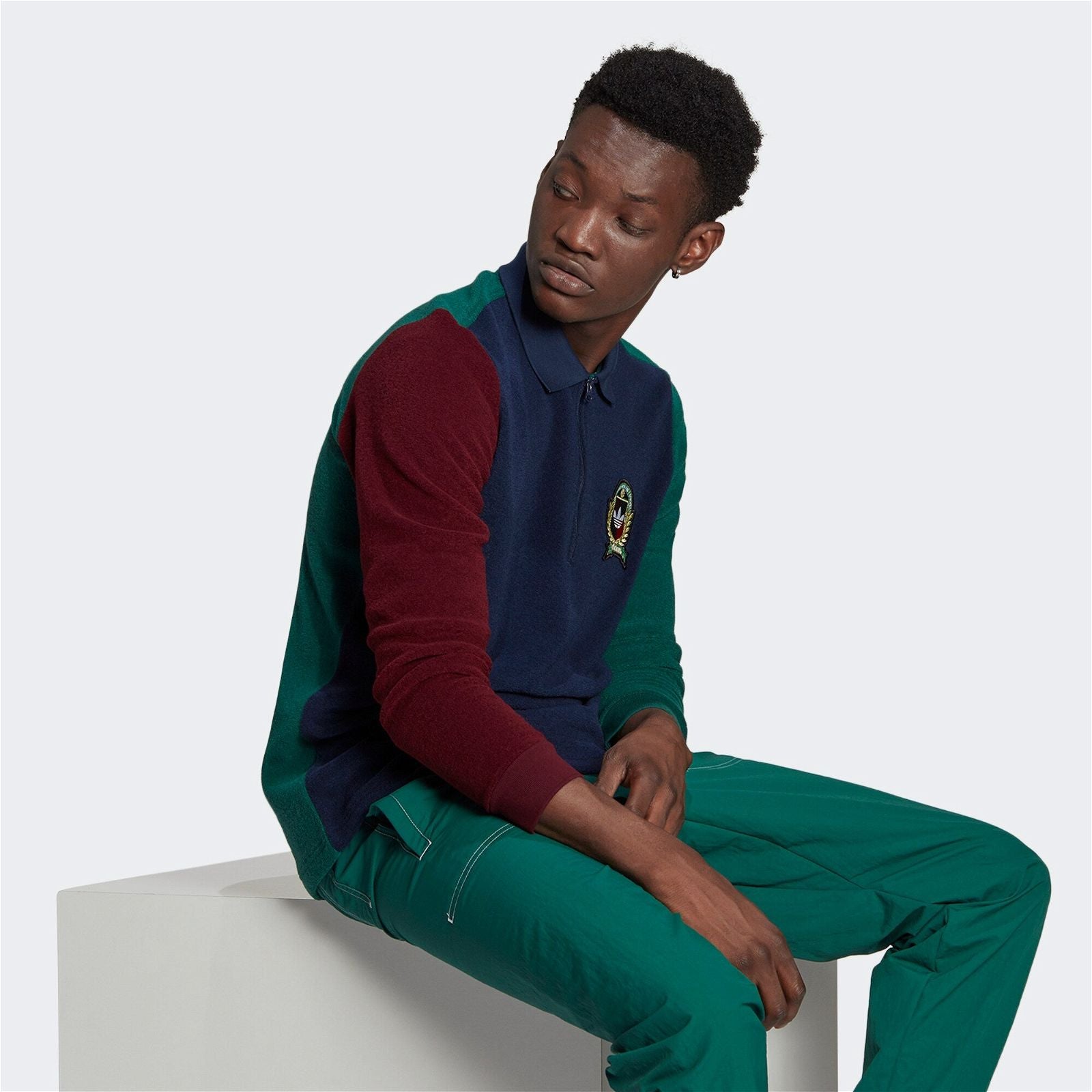 adidas Originals Collegiate Crest Polo Shirt - Blue - ViaductClothing - -