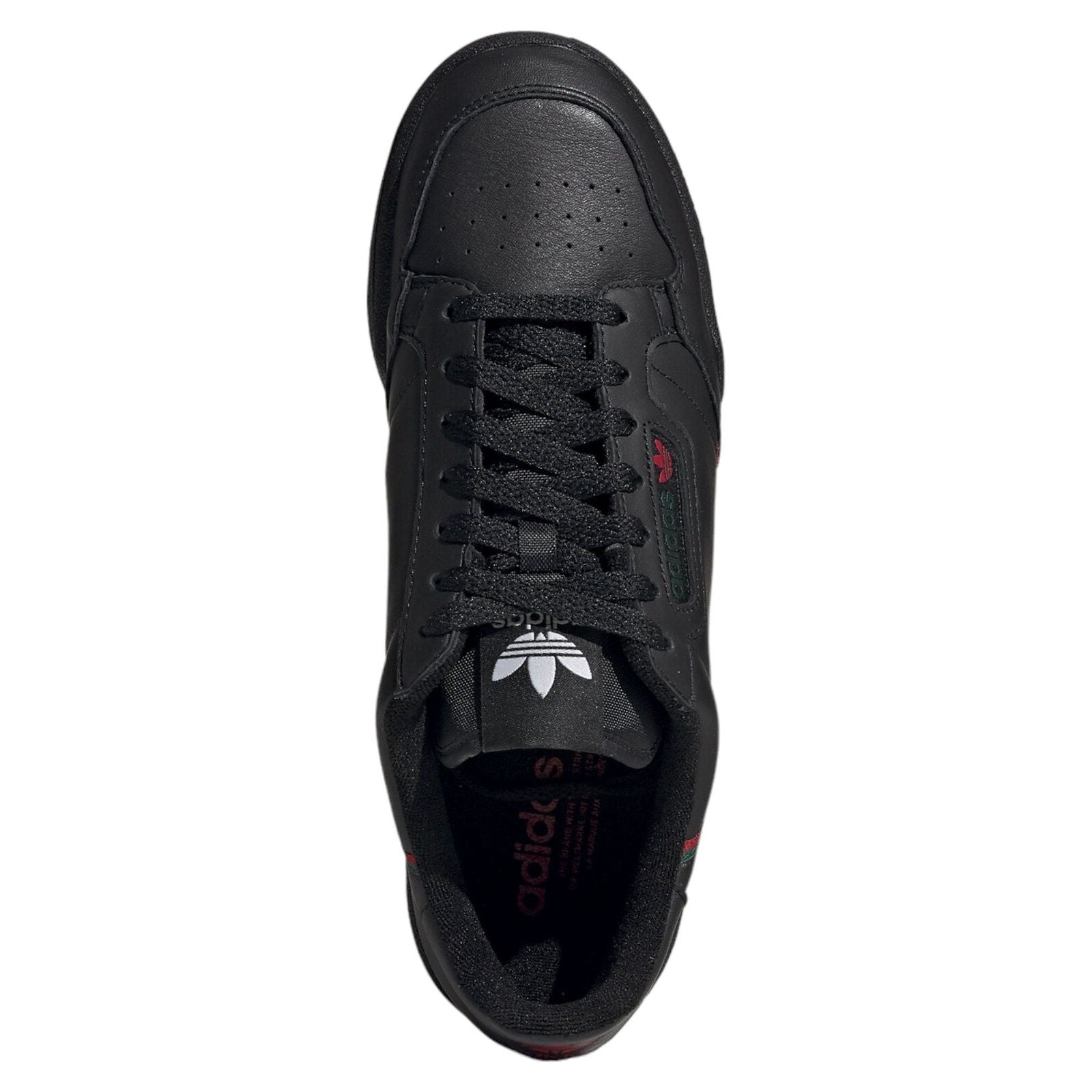 adidas Originals Continental 80 Shoes - Black Scarlet Green - ViaductClothing - -