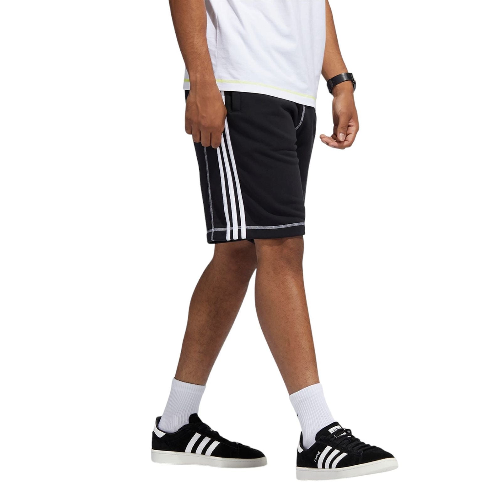 adidas Originals Contrast Stitch Shorts - Black - ViaductClothing -  -