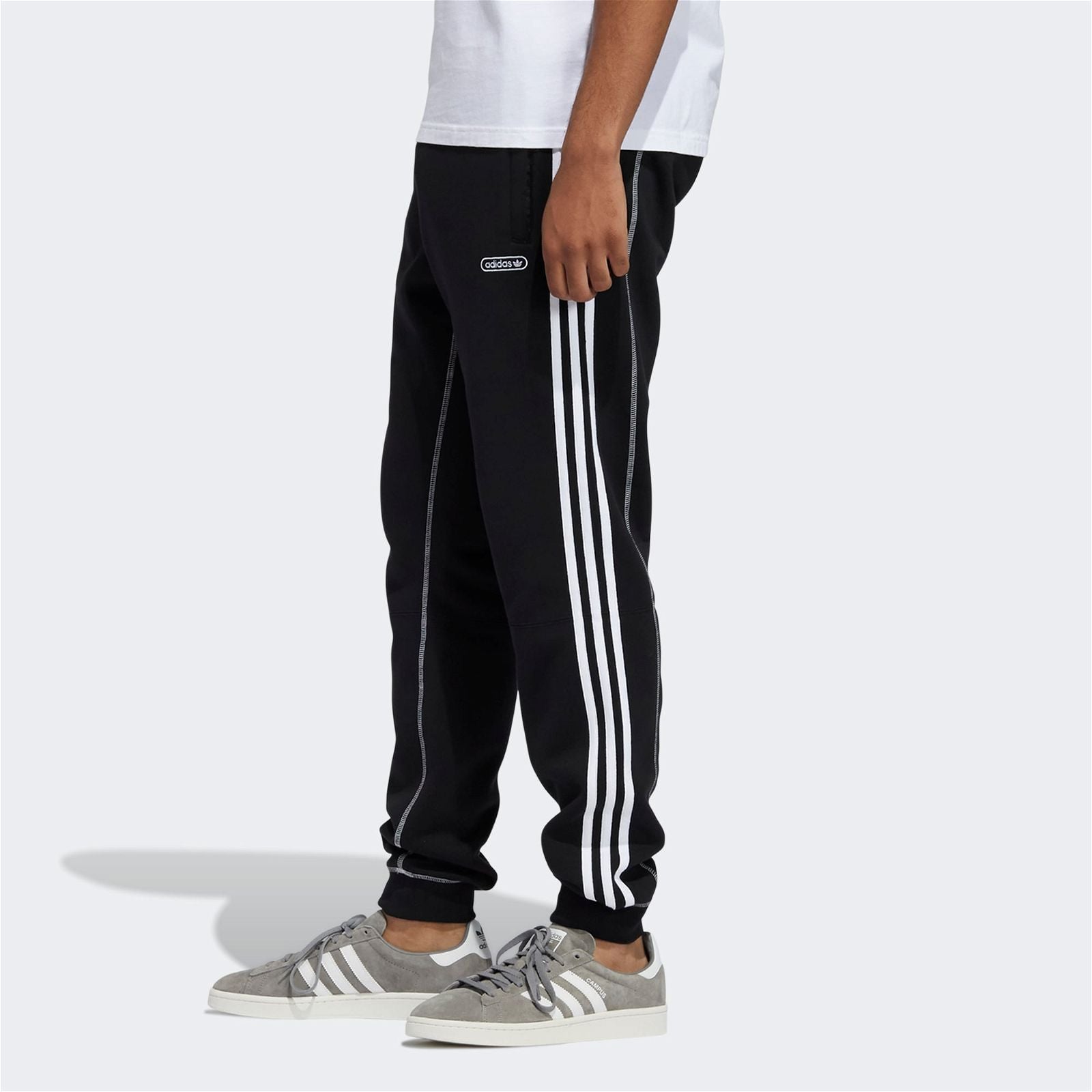 adidas Originals Contrast Stitch Sweatpant - Black - ViaductClothing - -