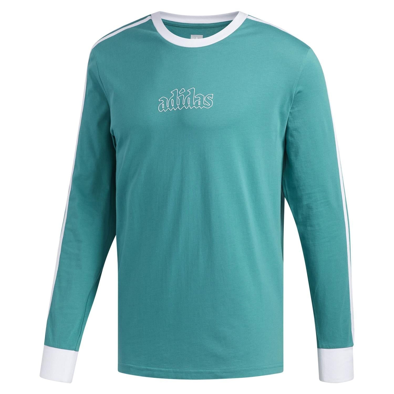 adidas Originals Creston Long Sleeved T Shirt - Green - ViaductClothing - -