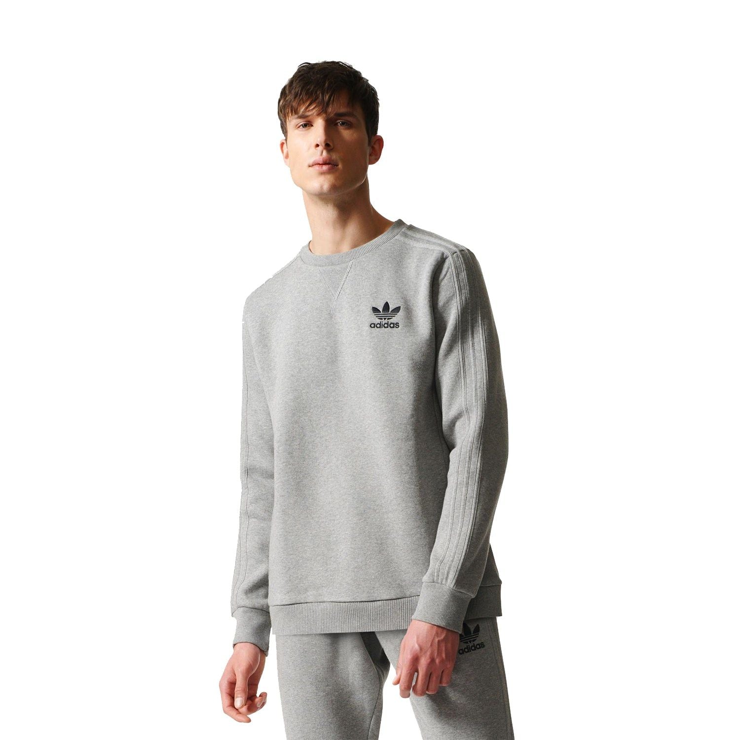 adidas Originals Crew Neck Sweatshirt - Grey - ViaductClothing - -