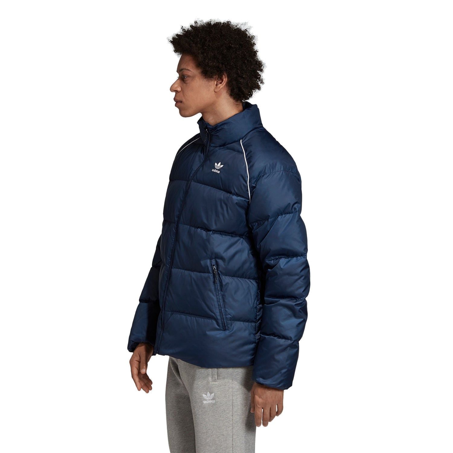 adidas Originals Down Puffer Trefoil Jacket - Navy - ViaductClothing - -