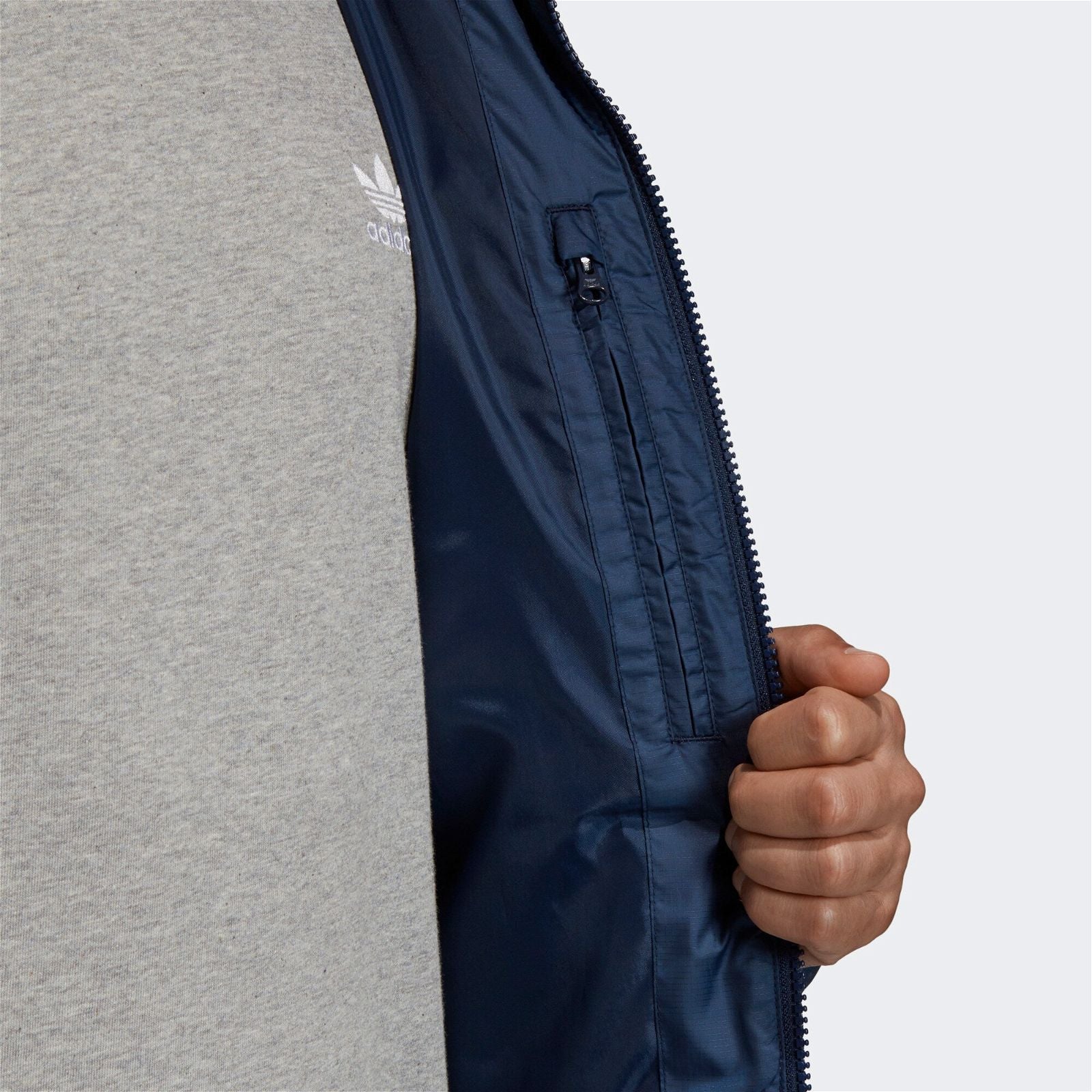 adidas Originals Down Puffer Trefoil Jacket - Navy - ViaductClothing - -