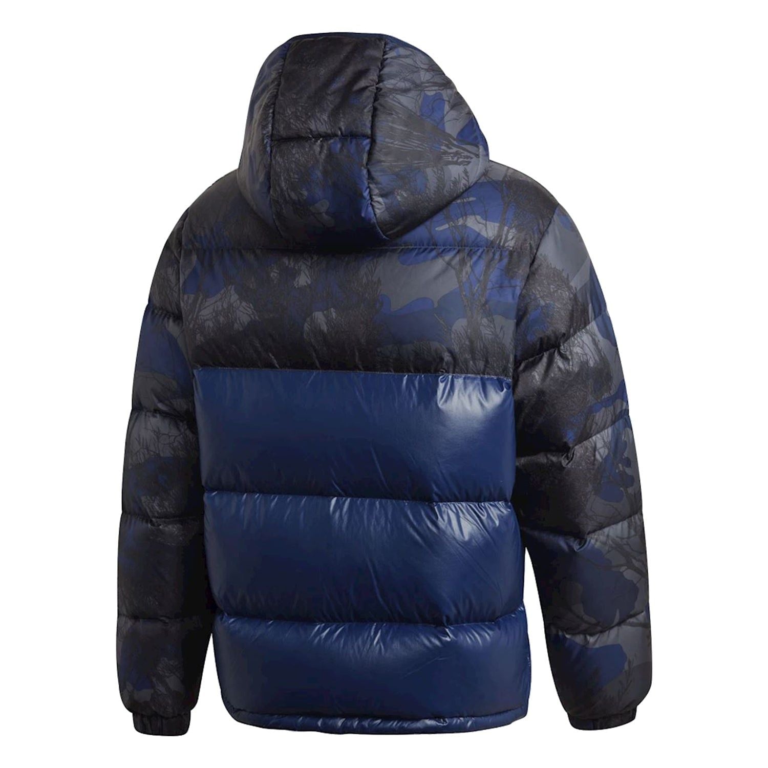 adidas Originals Down Regen Blocked Camo Print Puffer Jacket - Blue - ViaductClothing - -