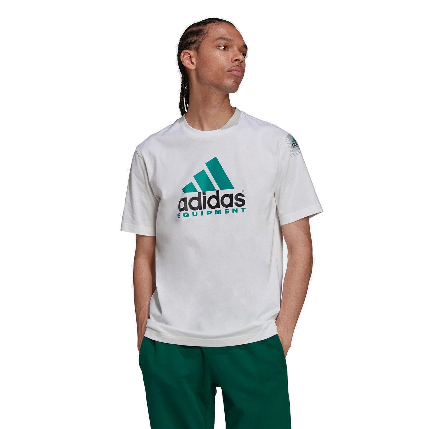 adidas Originals EQT Equipment Logo Tee - White - ViaductClothing - -