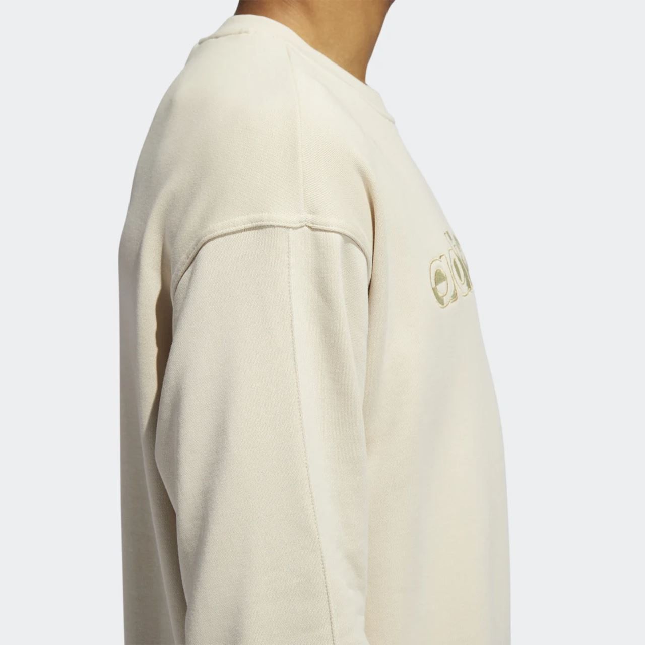 adidas Originals Embroidered Crew Sweatshirt - Beige - ViaductClothing - -