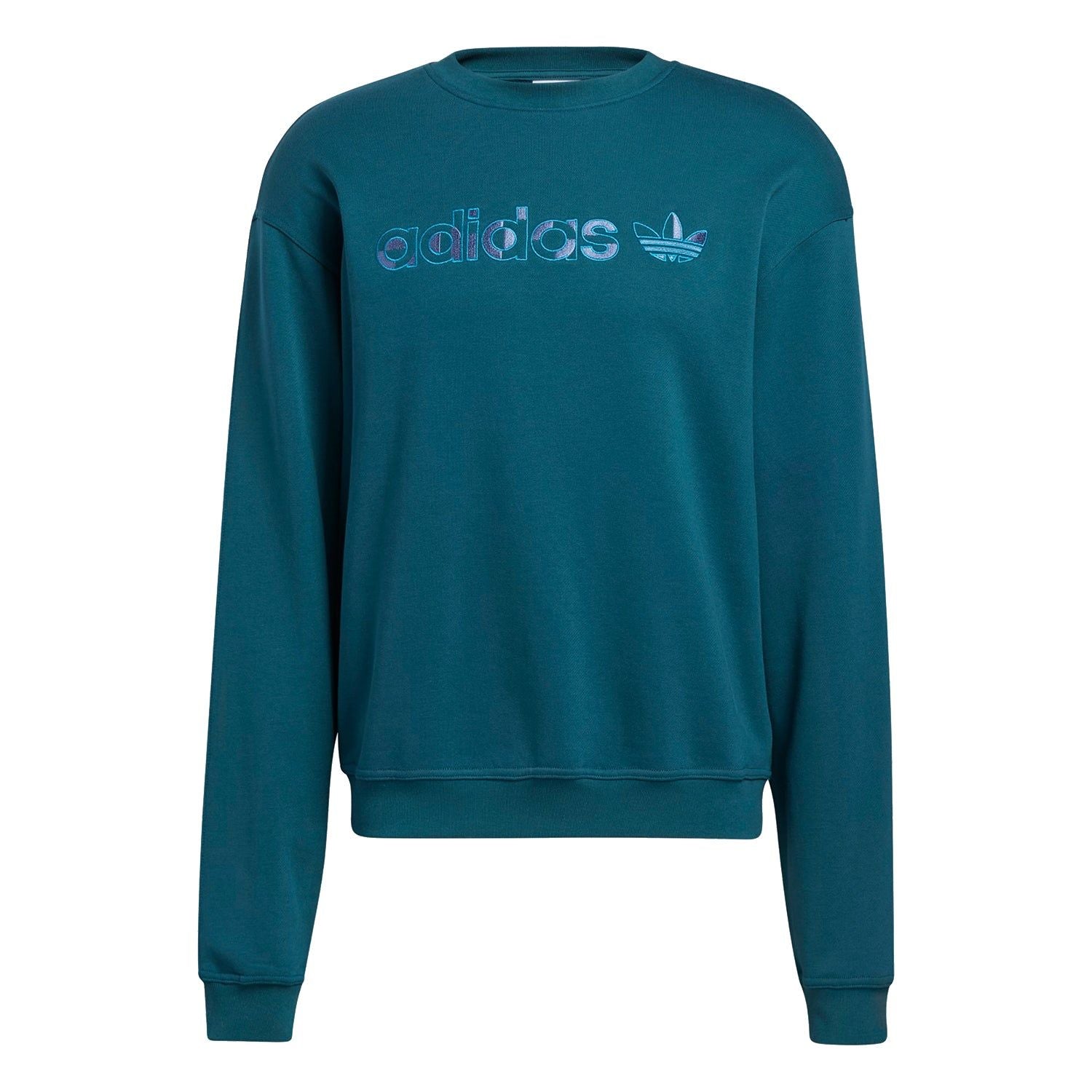 adidas Originals Embroidered Crew Sweatshirt - Green - ViaductClothing - -
