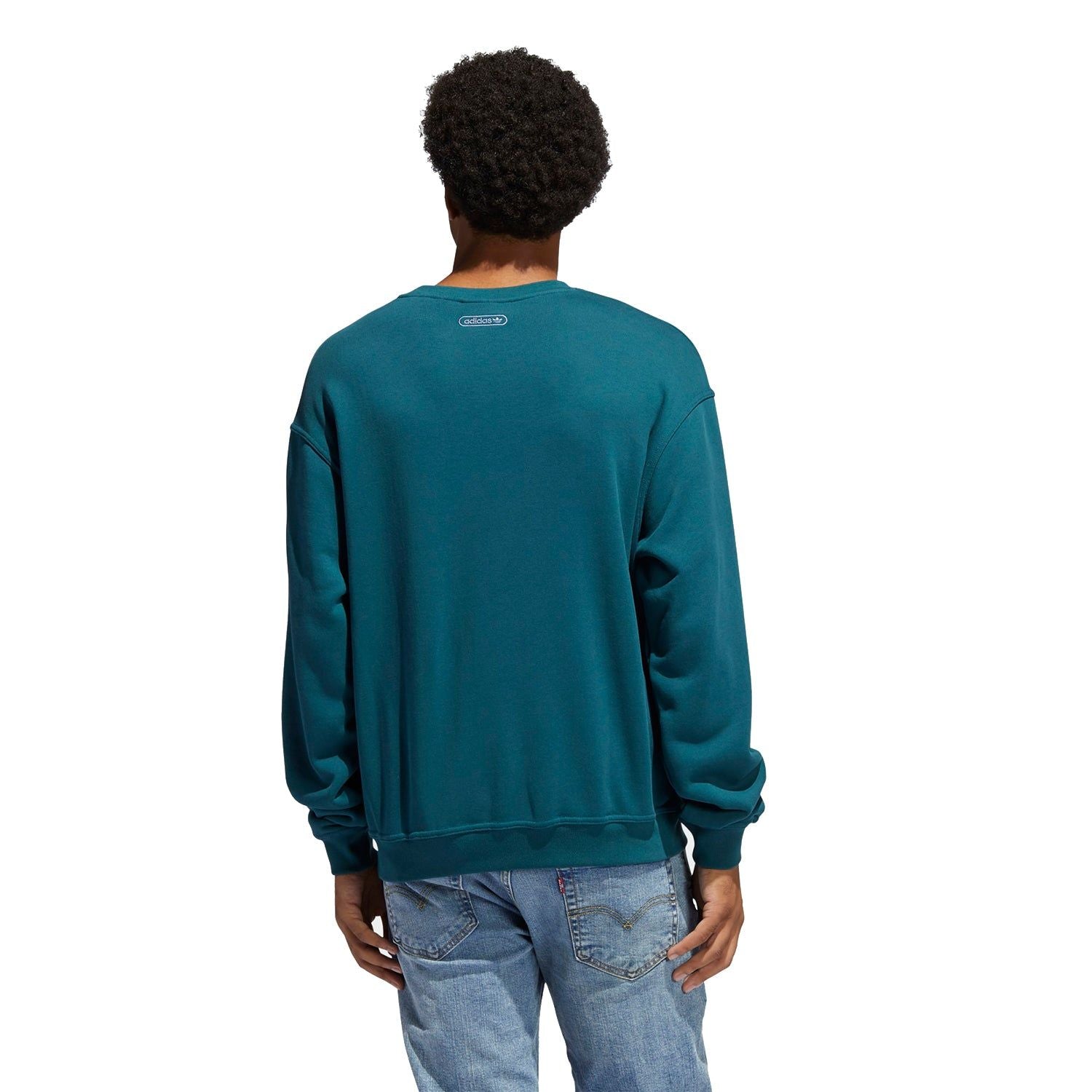 adidas Originals Embroidered Crew Sweatshirt - Green - ViaductClothing - -