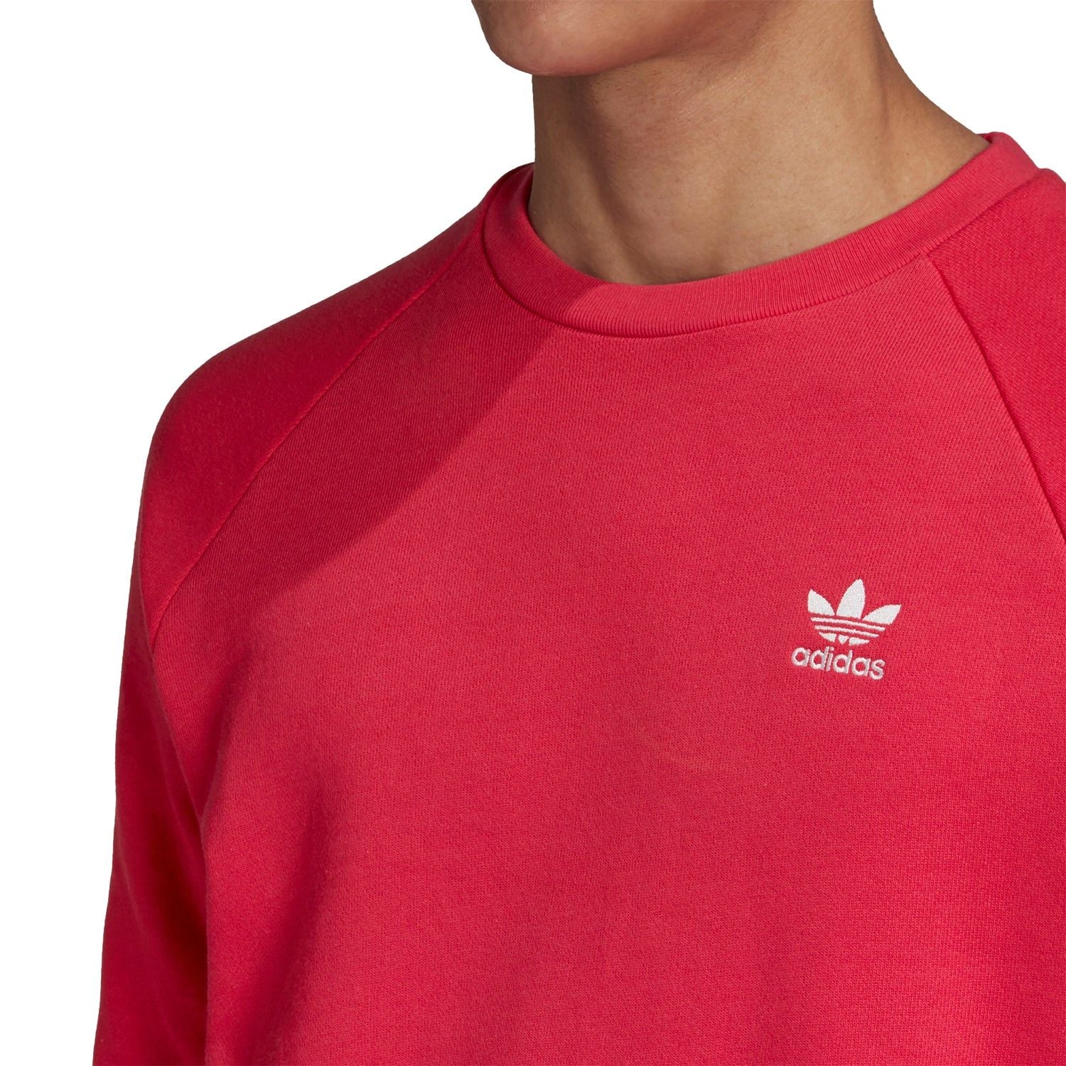 adidas Originals Essentials Crew Neck Sweatshirt - Power Pink - ViaductClothing - -