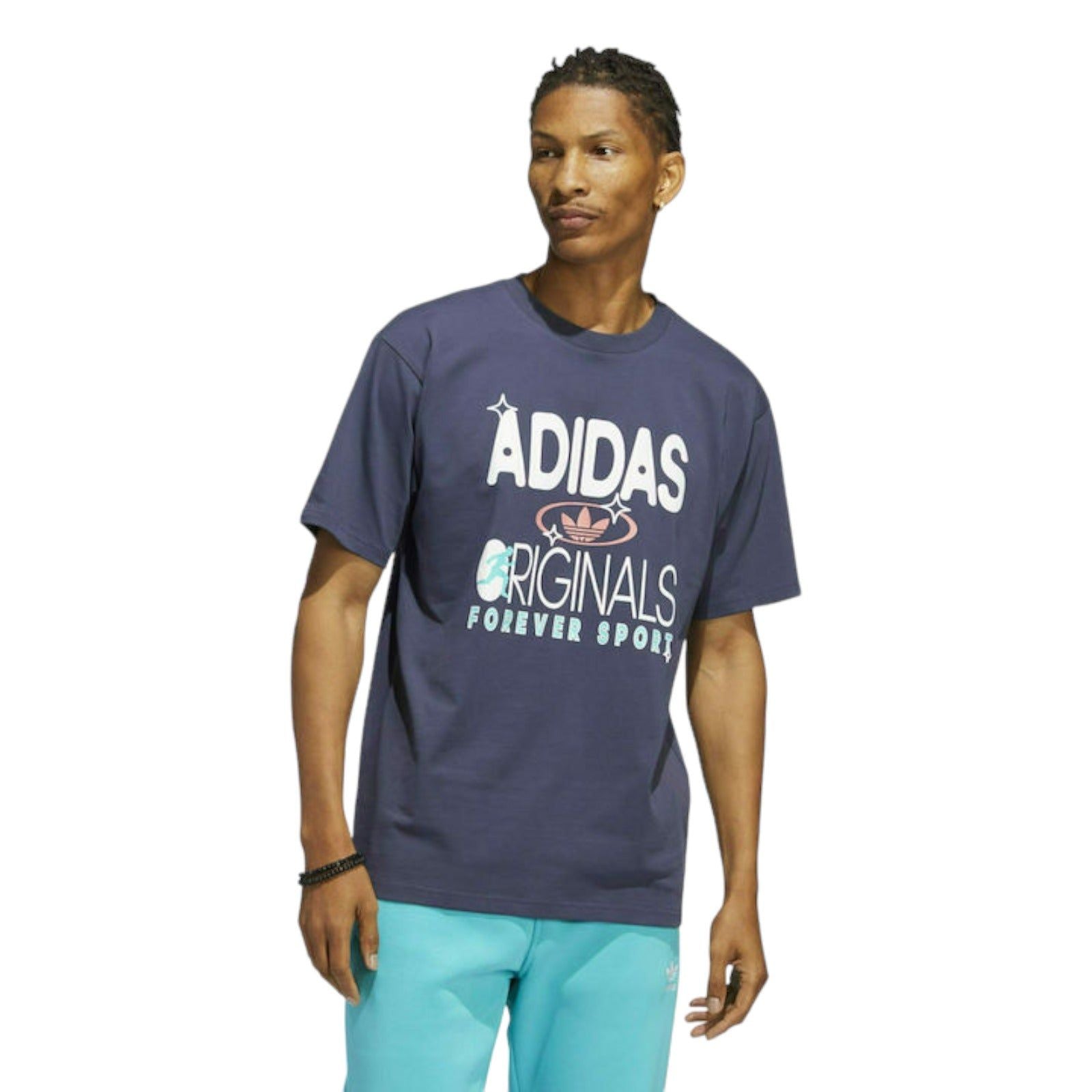 adidas Originals Forever Sport Short Sleeve T-Shirt - Shadow Navy - ViaductClothing - -