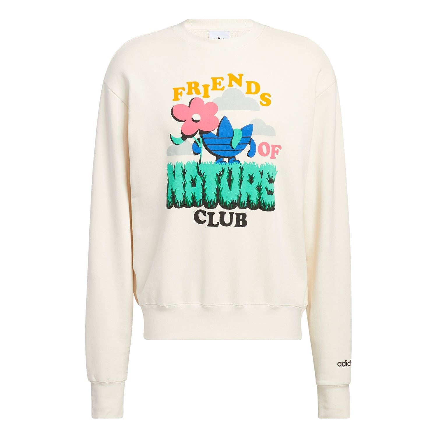 adidas Originals Friends of Nature Club Crewneck - White - ViaductClothing - -
