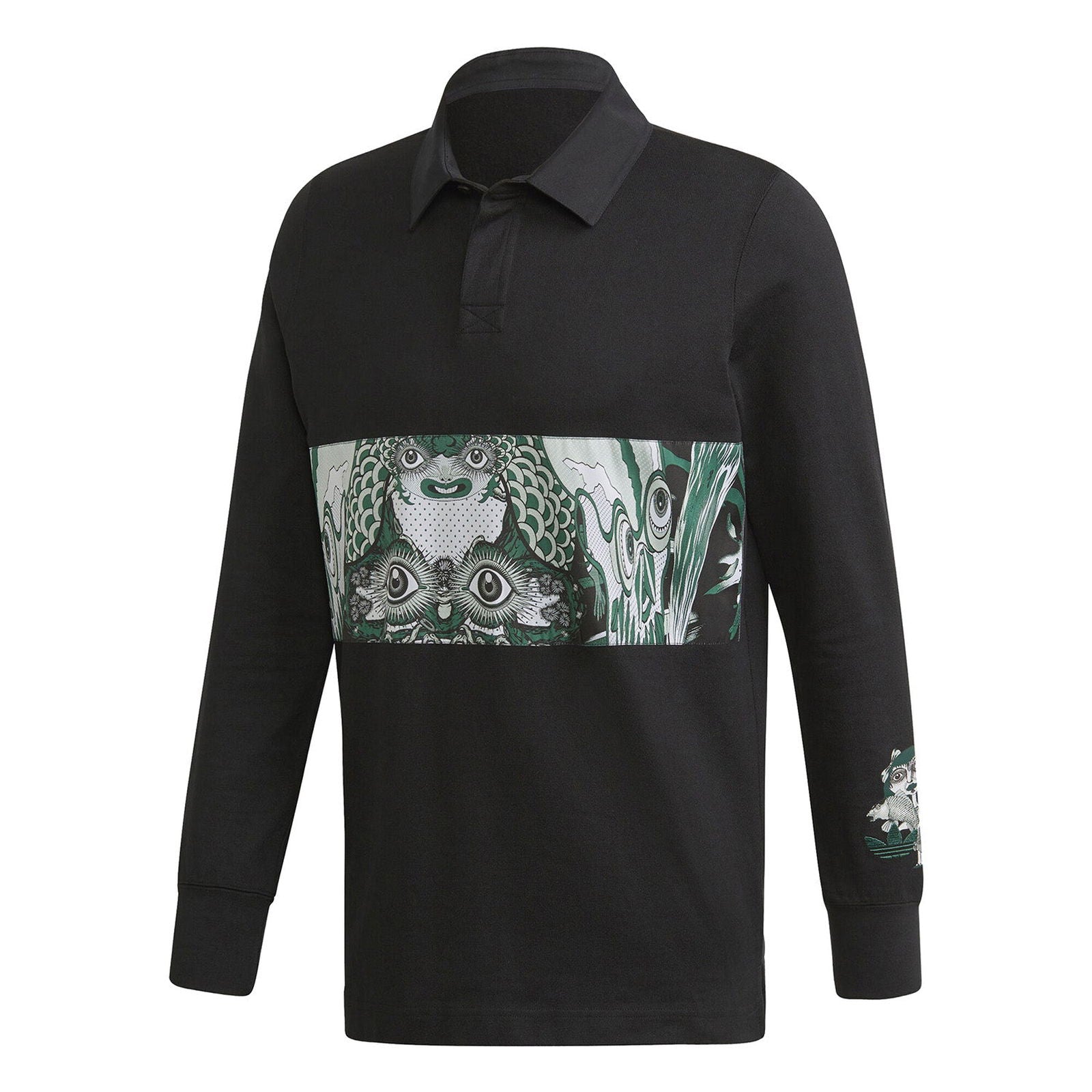 adidas Originals Galllery Tanaami Rugby Shirt - Black - ViaductClothing - -