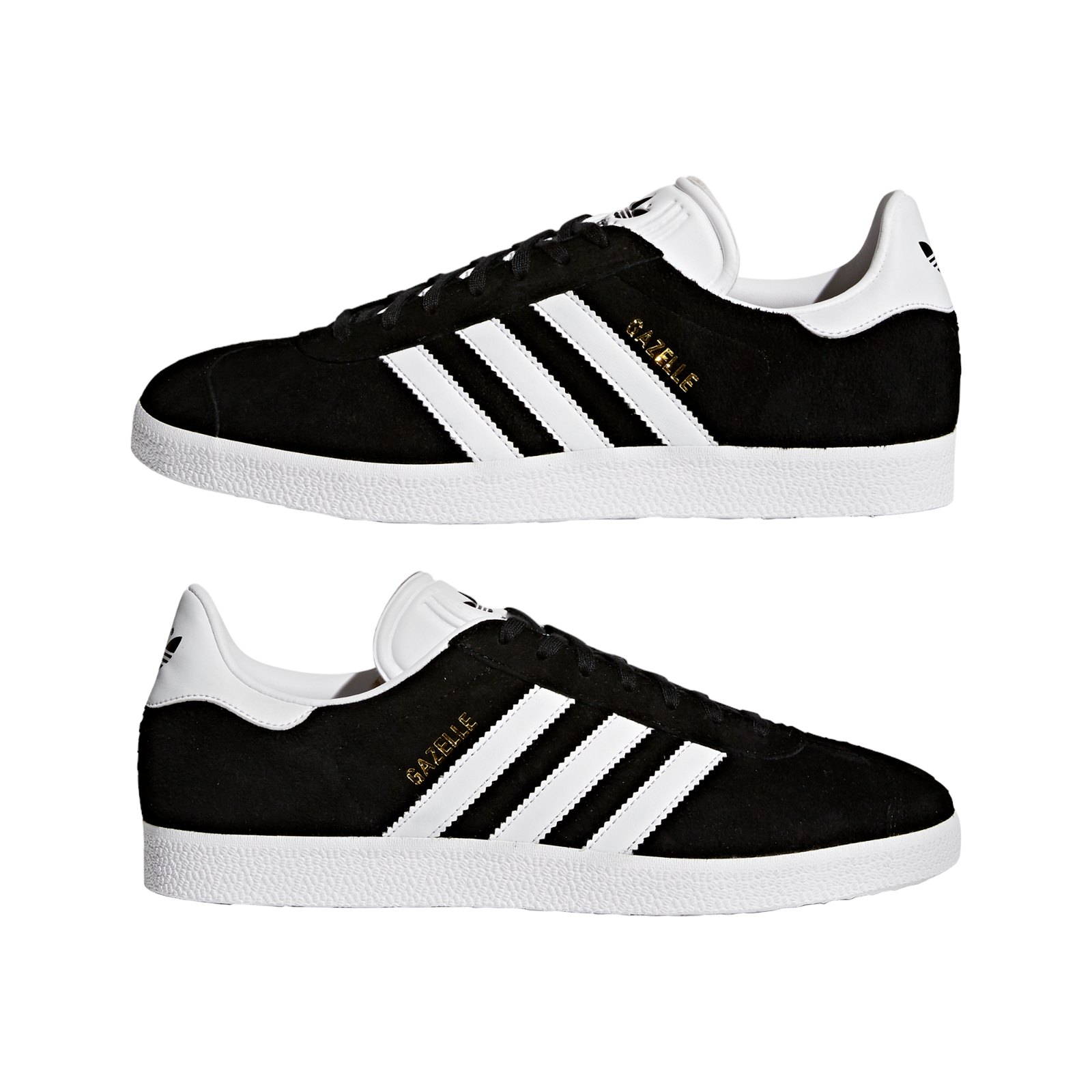 adidas Originals Gazelle Trainers - Black White - ViaductClothing - -