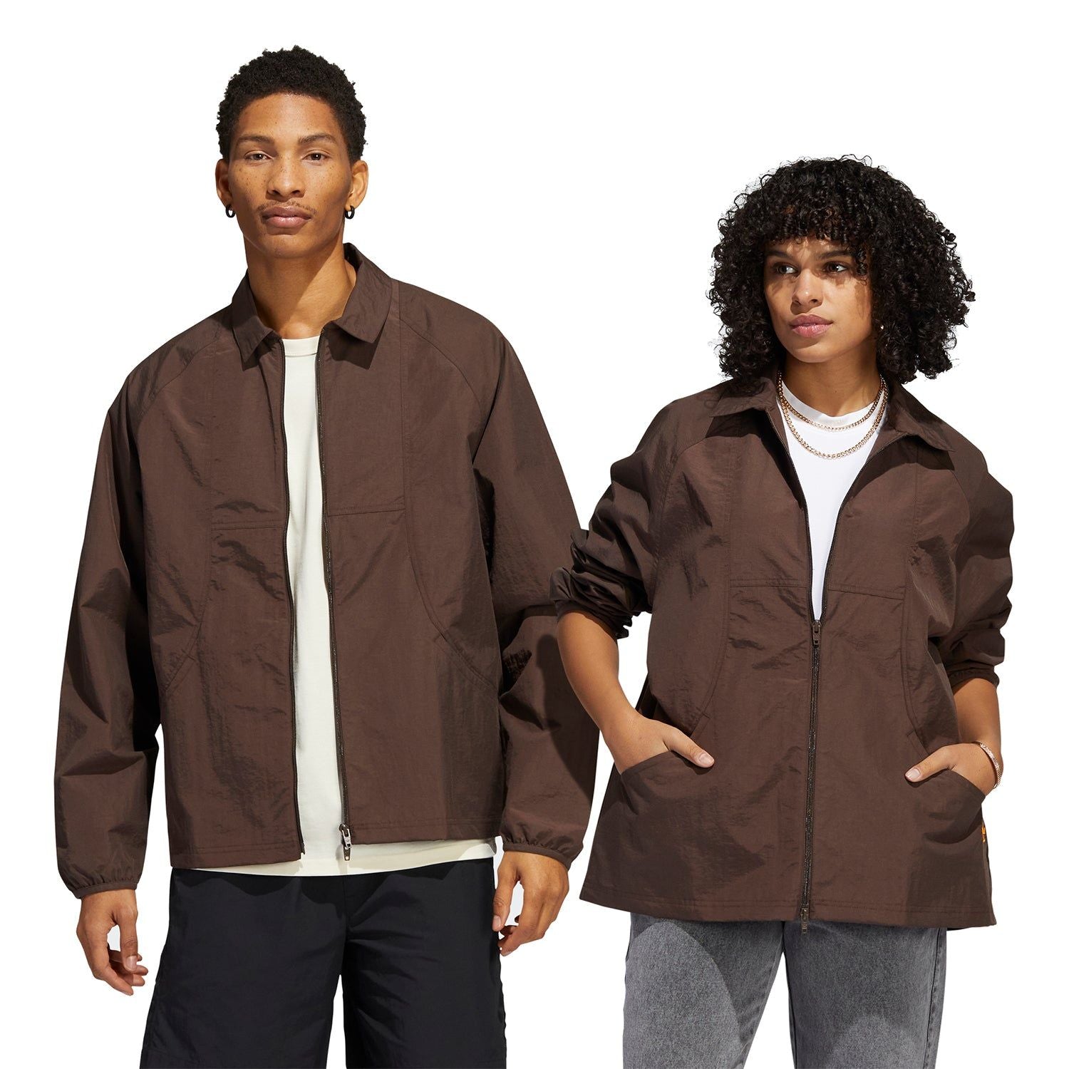 adidas Originals Gender Neutral Outer Station Jacket - Brown - ViaductClothing - -