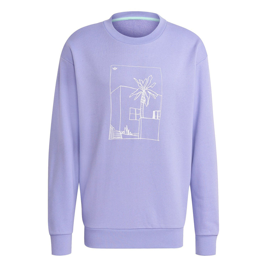 adidas Originals Graphic Crew Sweatshirt Purple HB1829 ViaductClothing