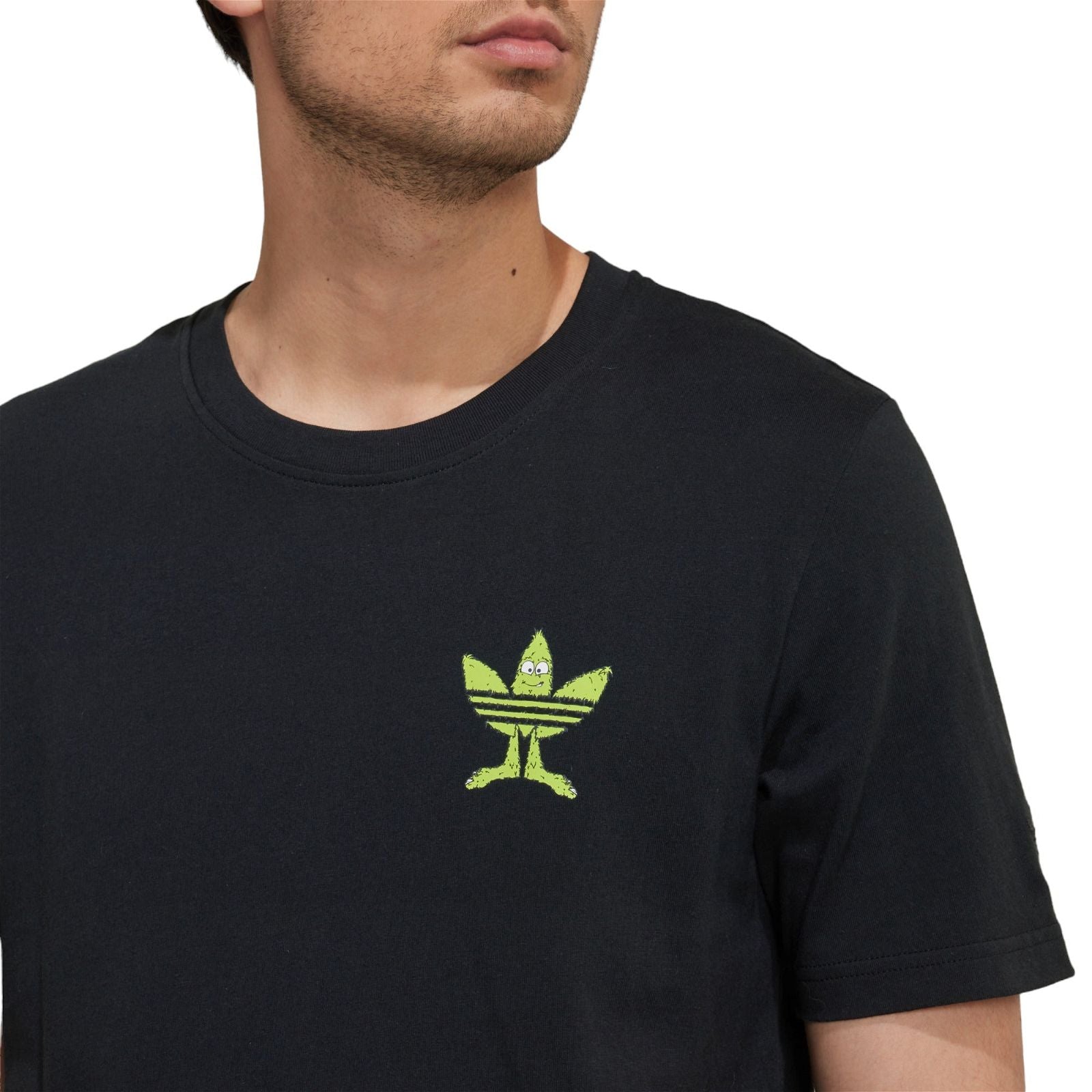 adidas Originals Graphic Fun Trefoil T-Shirt - Black - ViaductClothing - -