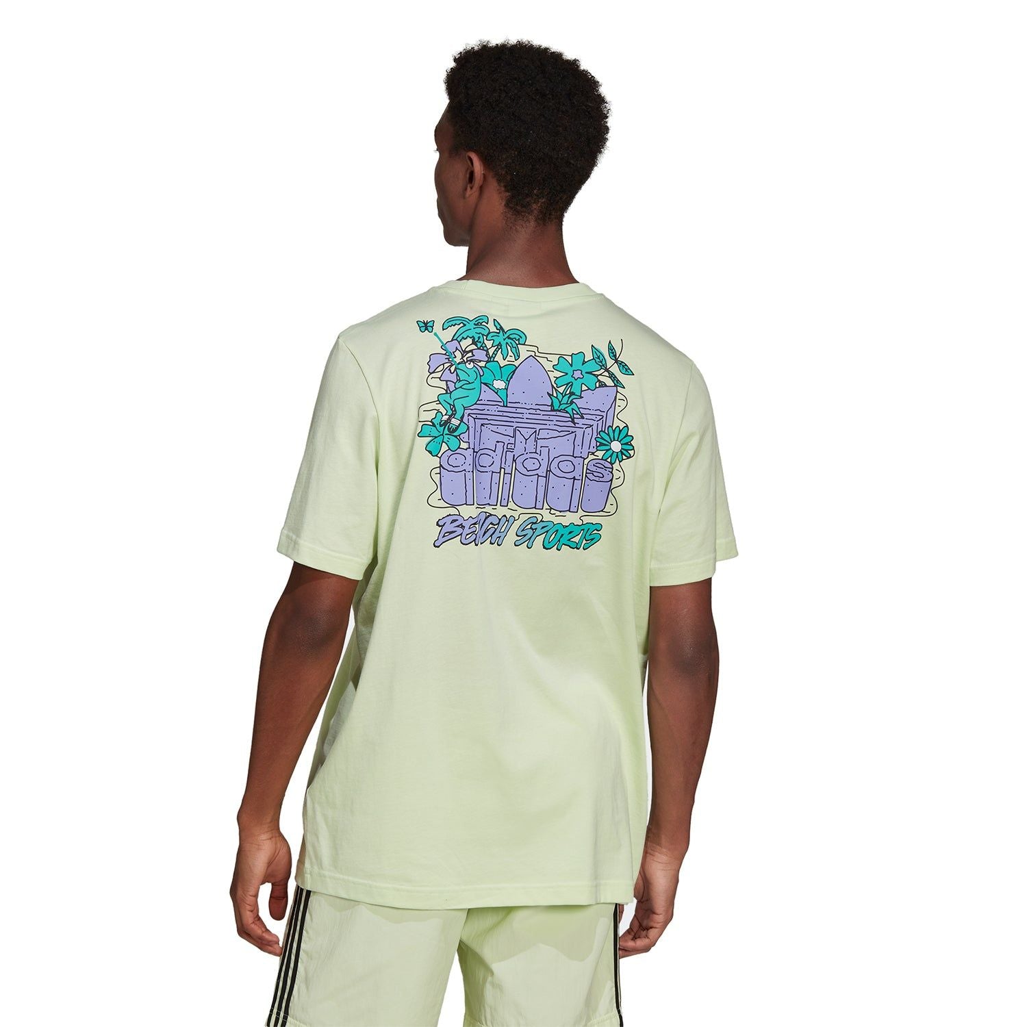 adidas Originals Graphic Stoked Fish Flowers T-Shirt - Almost Lime - ViaductClothing - -