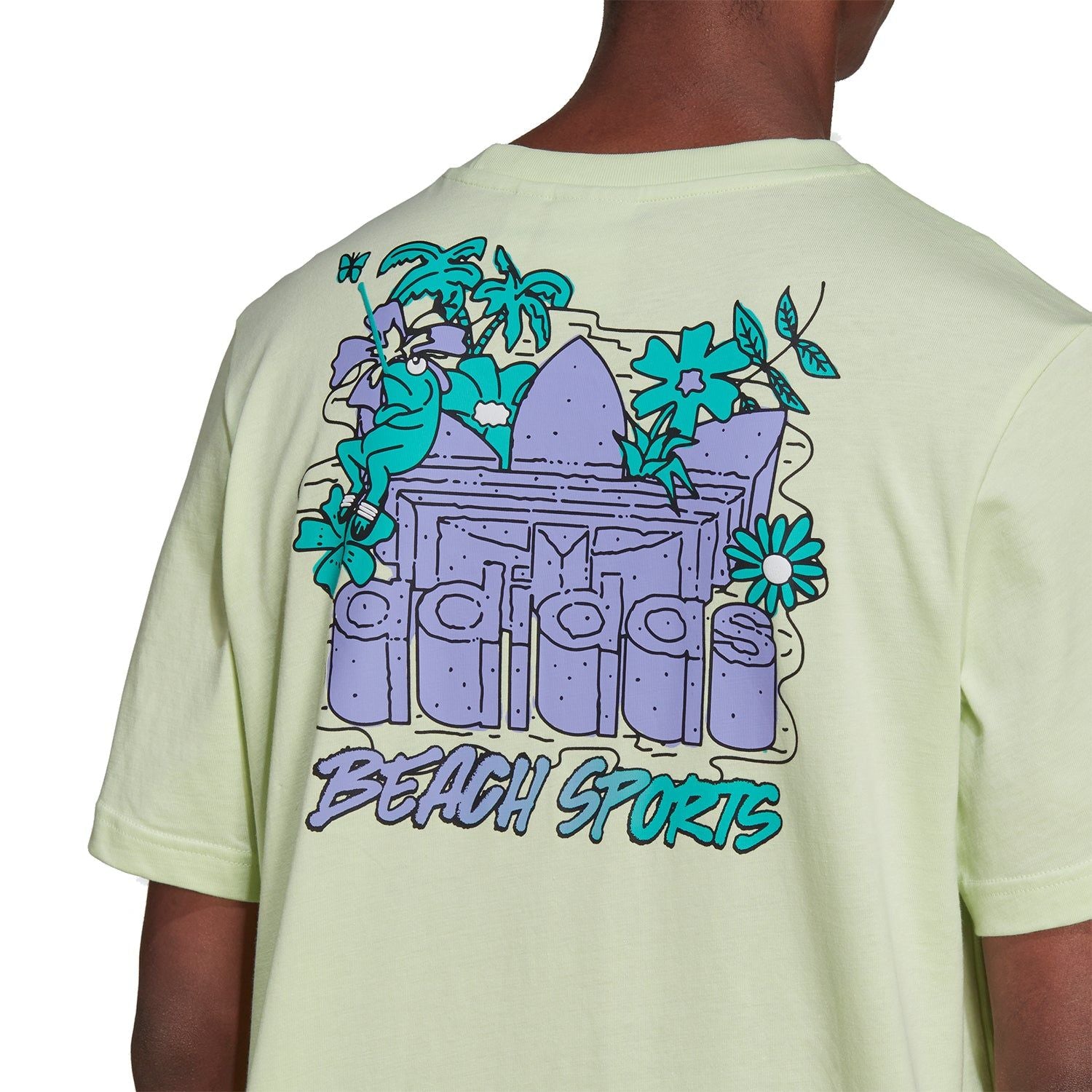 adidas Originals Graphic Stoked Fish Flowers T-Shirt - Almost Lime - ViaductClothing - -