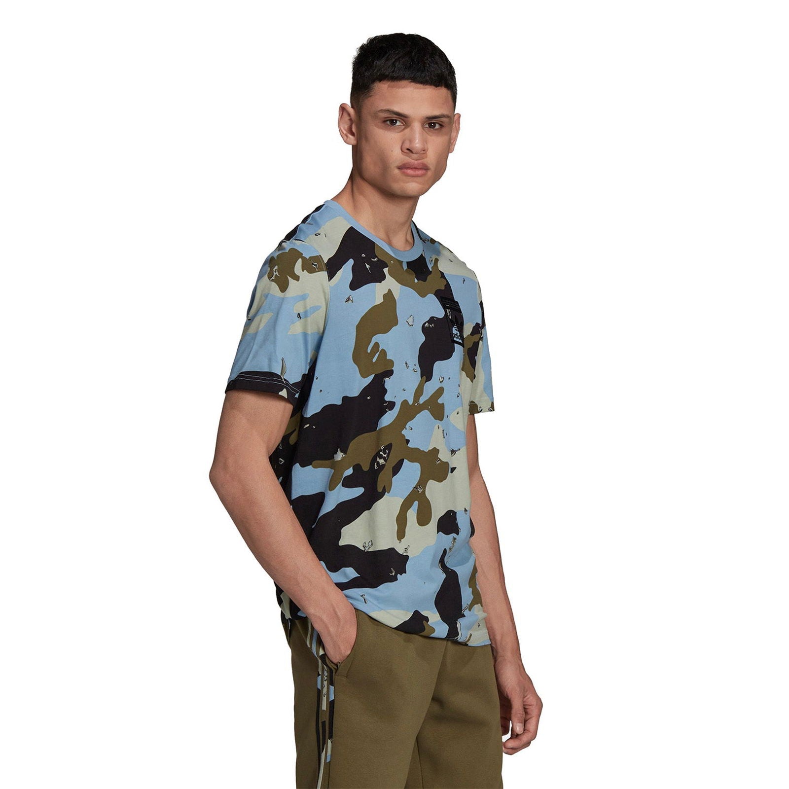 adidas Originals Graphics Camo Allover Print Tee - Ambient Sky Blue - ViaductClothing - -