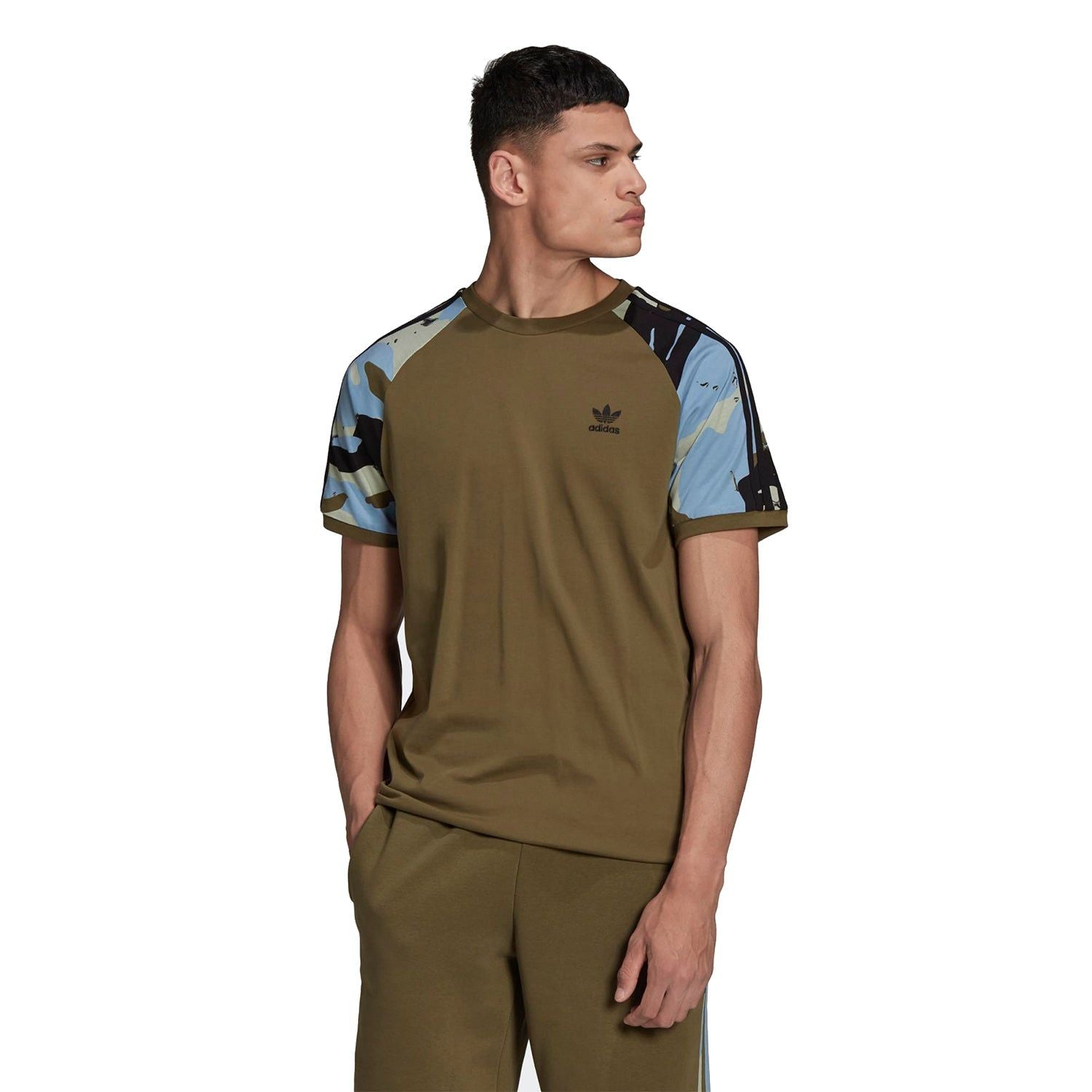 adidas Originals Graphics Camo Cali Tee - Focus Olive - ViaductClothing - -