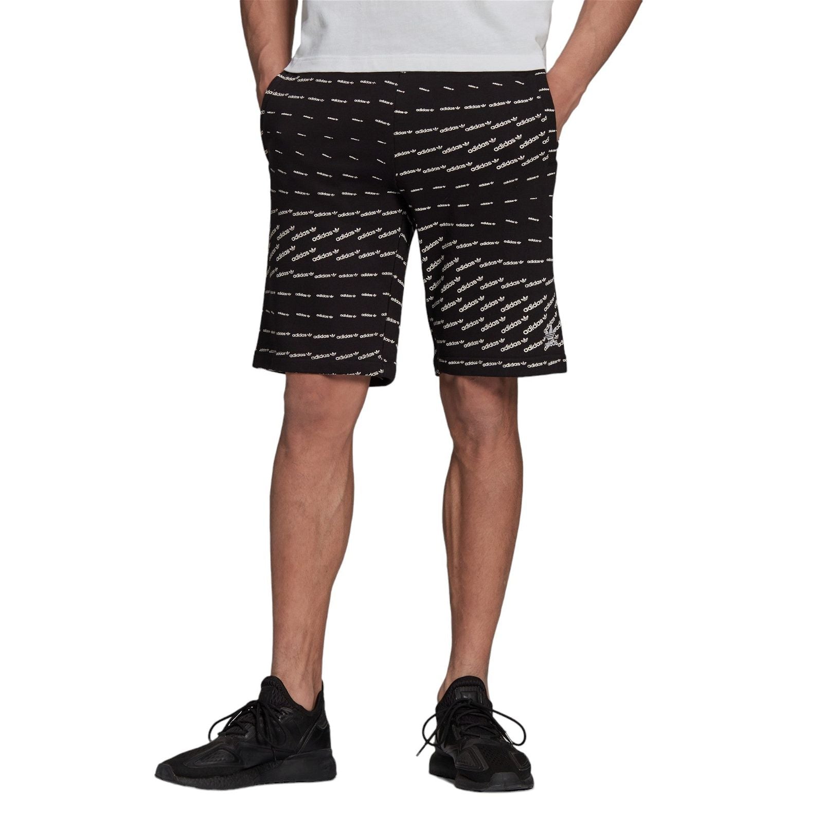 adidas Originals Graphics Monogram Shorts - Black - ViaductClothing - -