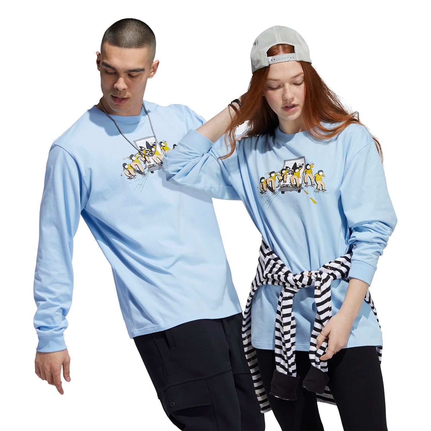 adidas Originals Henry Jones Truck Long Sleeve T-Shirt - Blue - ViaductClothing - -
