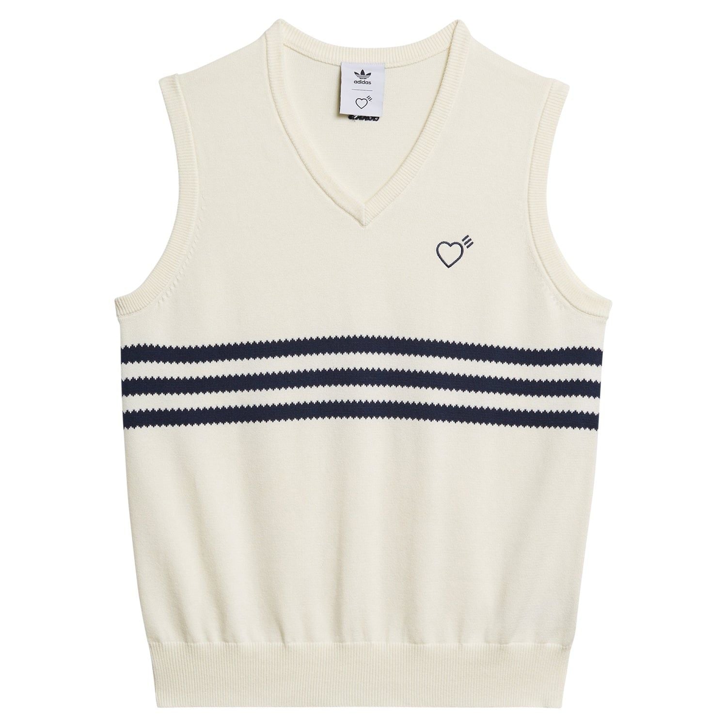 adidas Originals Human Made Knit Vest - White - ViaductClothing - -