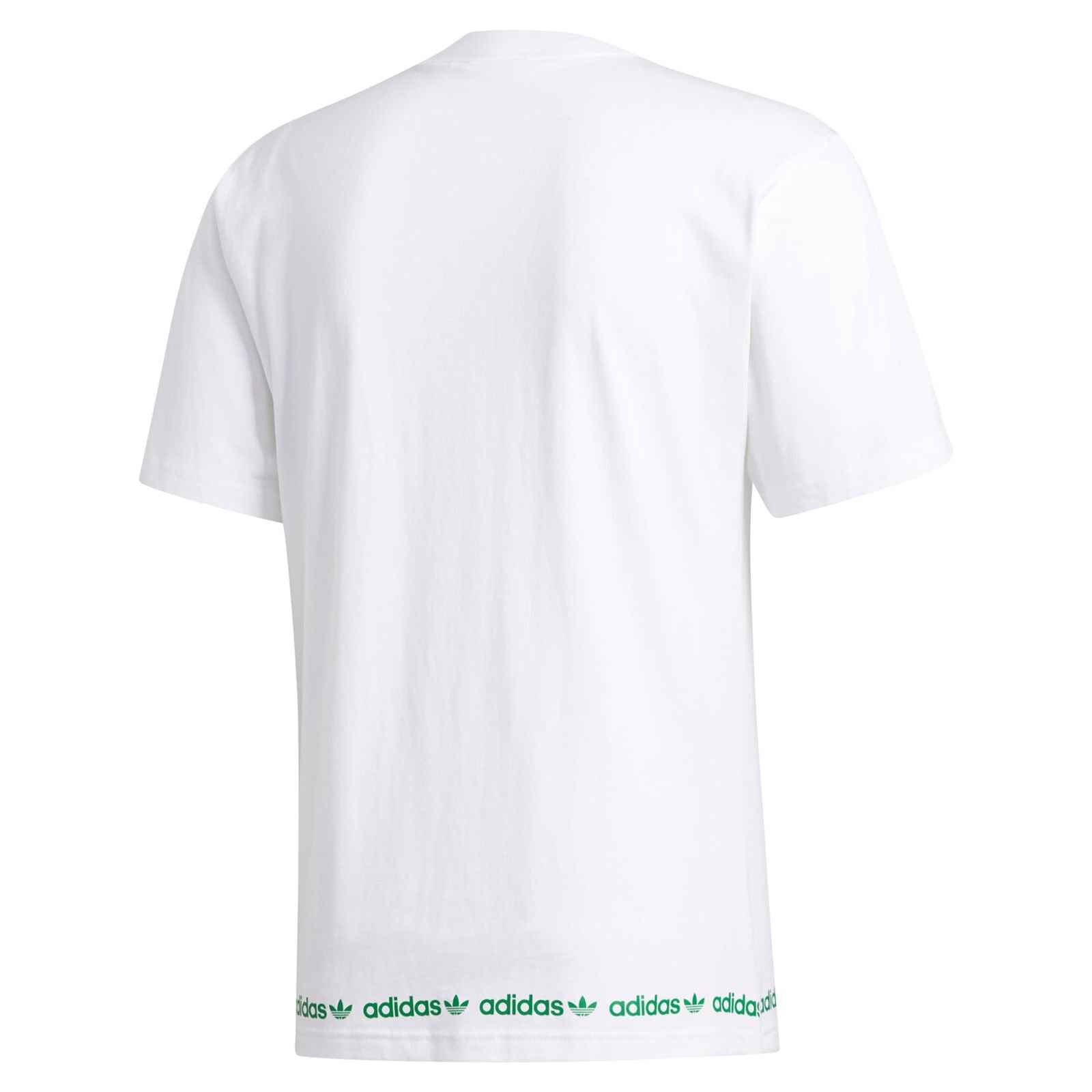 adidas Originals Linear Logo Repeat Short Sleeve Tee - White - ViaductClothing - -