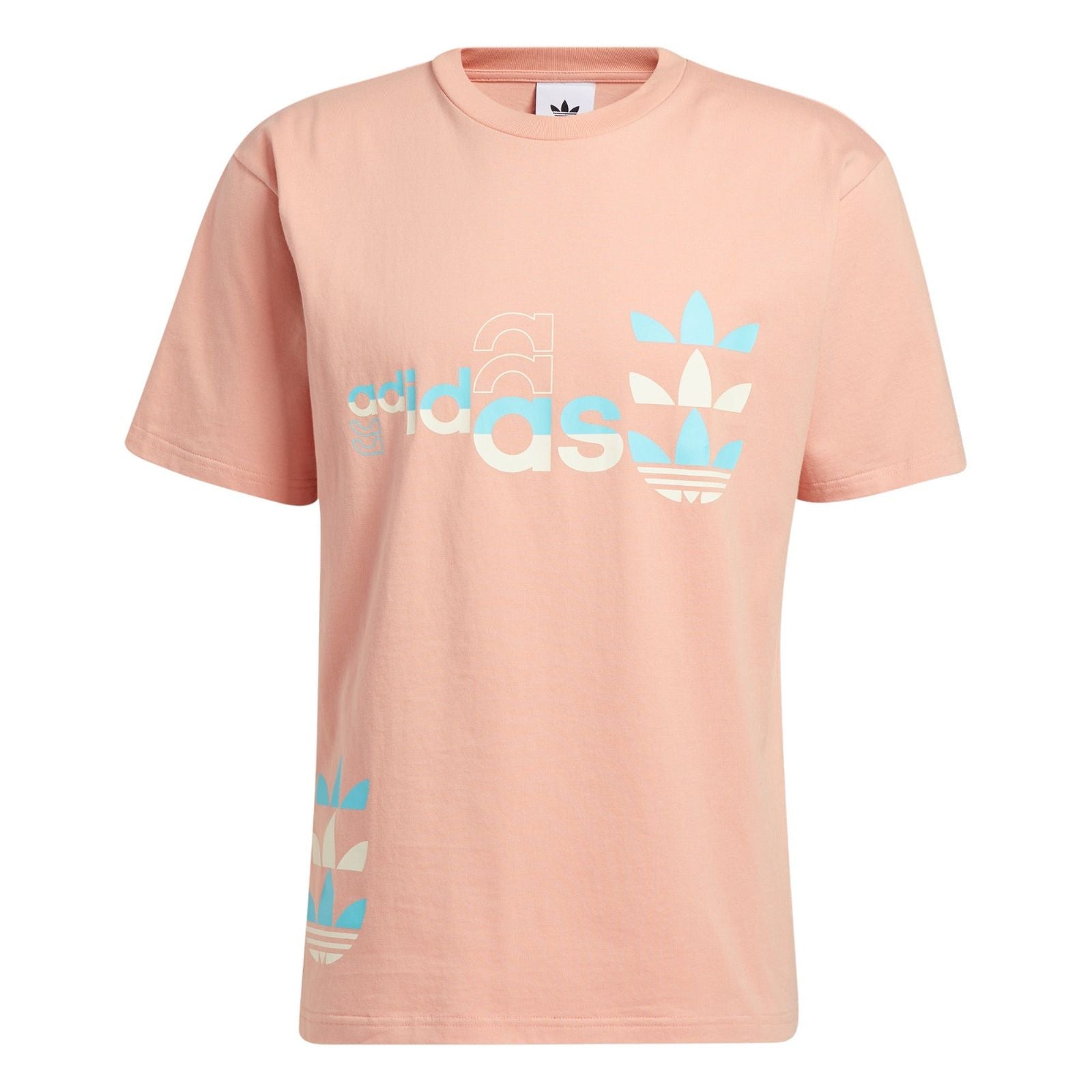 adidas Originals Logo Play Short Sleeve Tee - Ambient Blush Pink - ViaductClothing - -