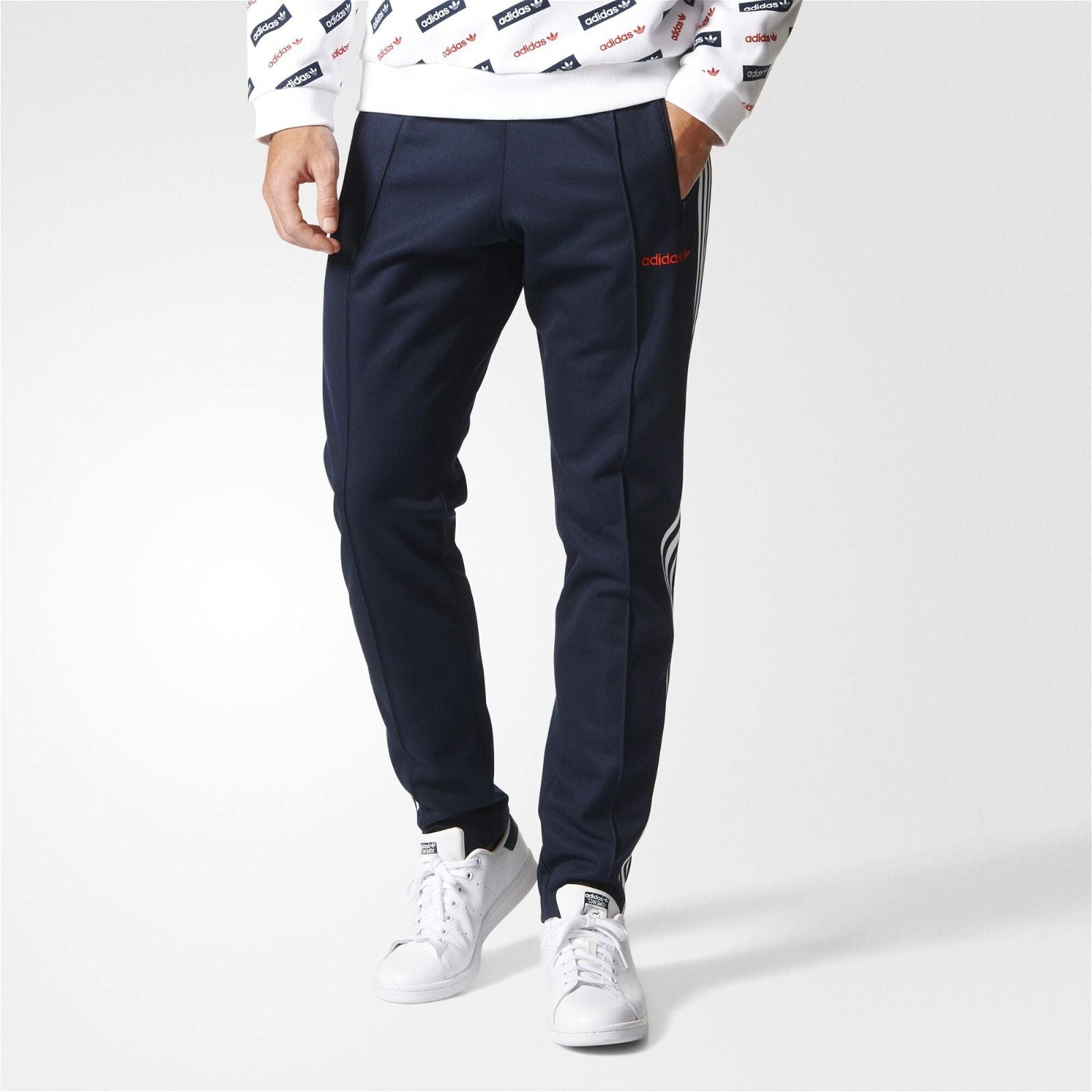 adidas Originals London Pack Block Tapered Pants - Navy - ViaductClothing - -