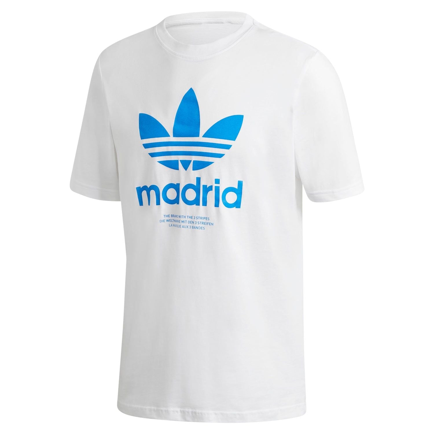 adidas Originals Men's Madrid Trefoil T-Shirt - White - ViaductClothing - -