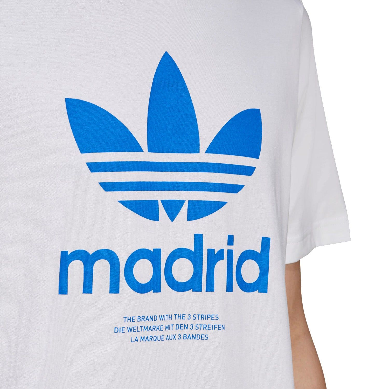 adidas Originals Men's Madrid Trefoil T-Shirt - White - ViaductClothing - -