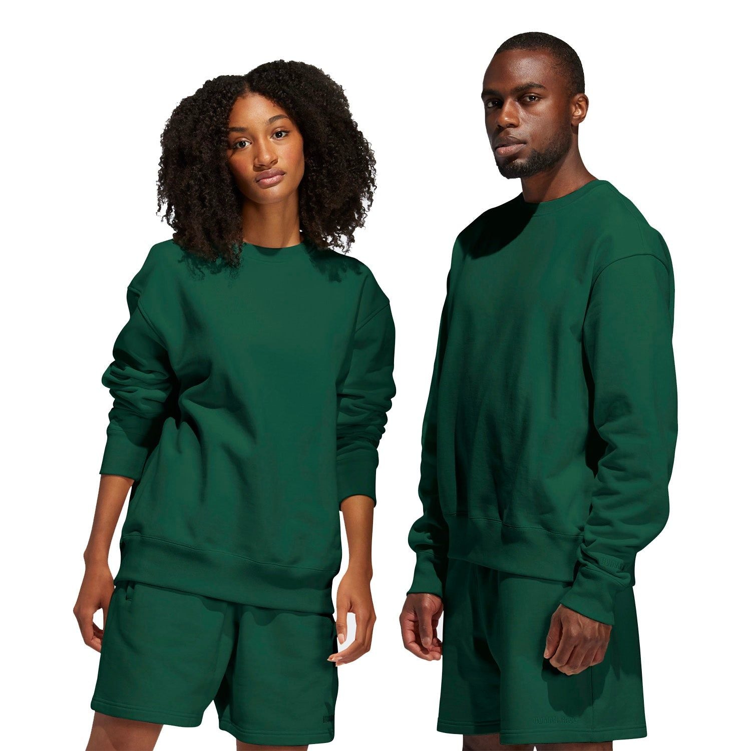 adidas Originals Men's Pharrell Williams Basics Crew Sweatshirt - Green - ViaductClothing - -