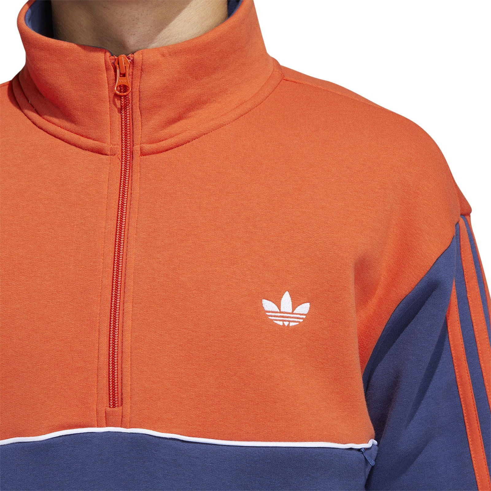 adidas Originals Mod Half Zip Sweat - Navy - ViaductClothing - -