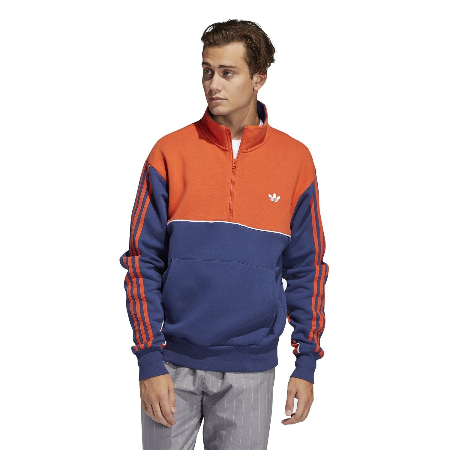 adidas Originals Mod Half Zip Sweat - Navy - ViaductClothing - -