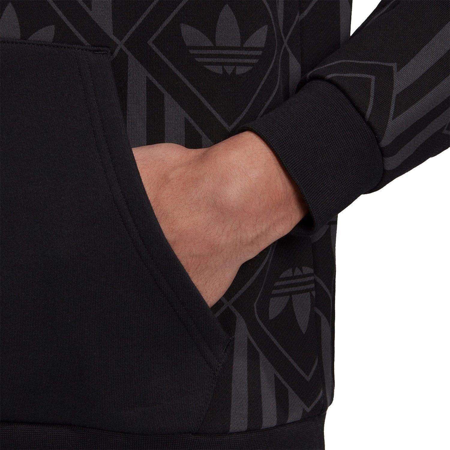 adidas Originals Monogram Hoodie - Black - ViaductClothing - -
