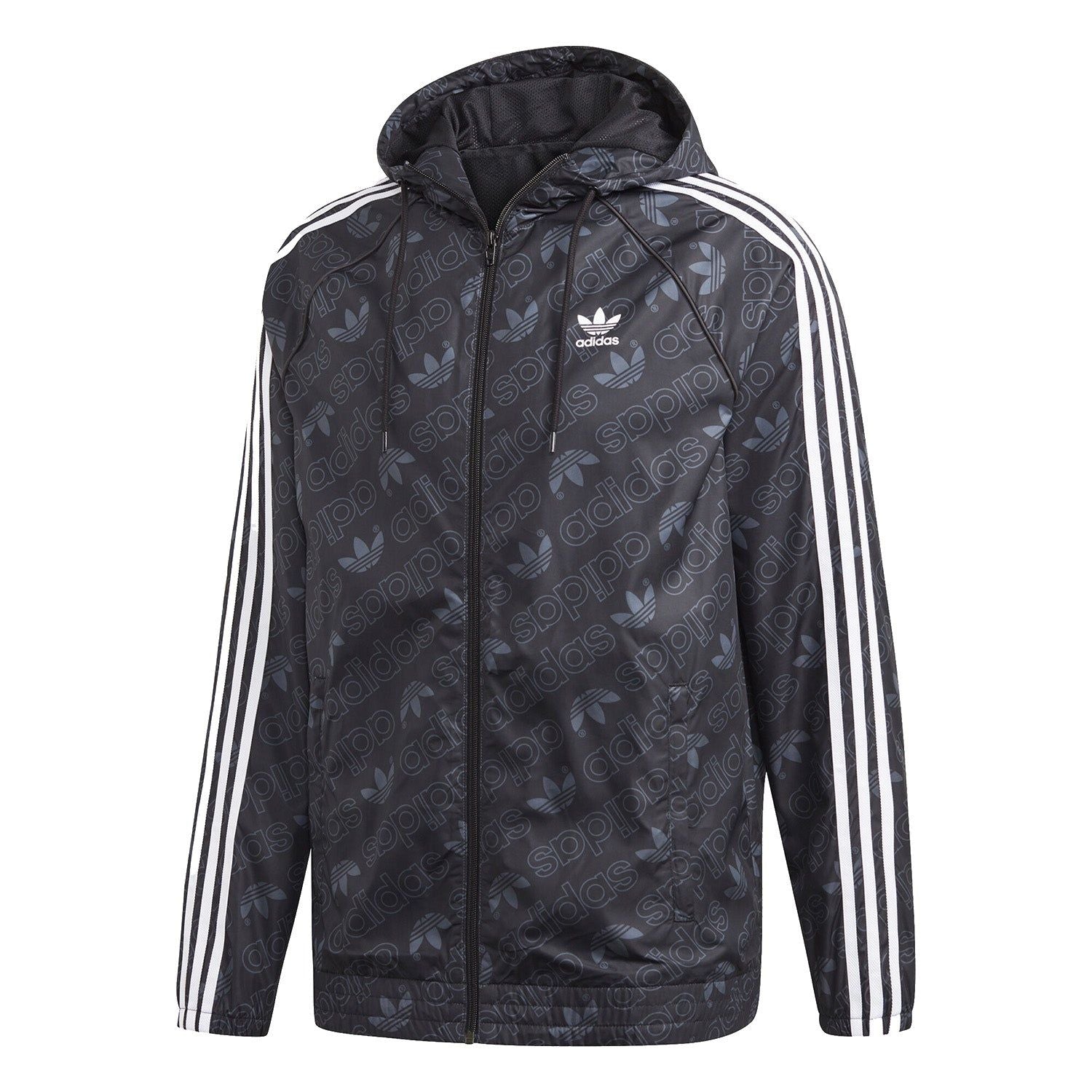 adidas Originals Monogram Windbreaker - Black - ViaductClothing - -