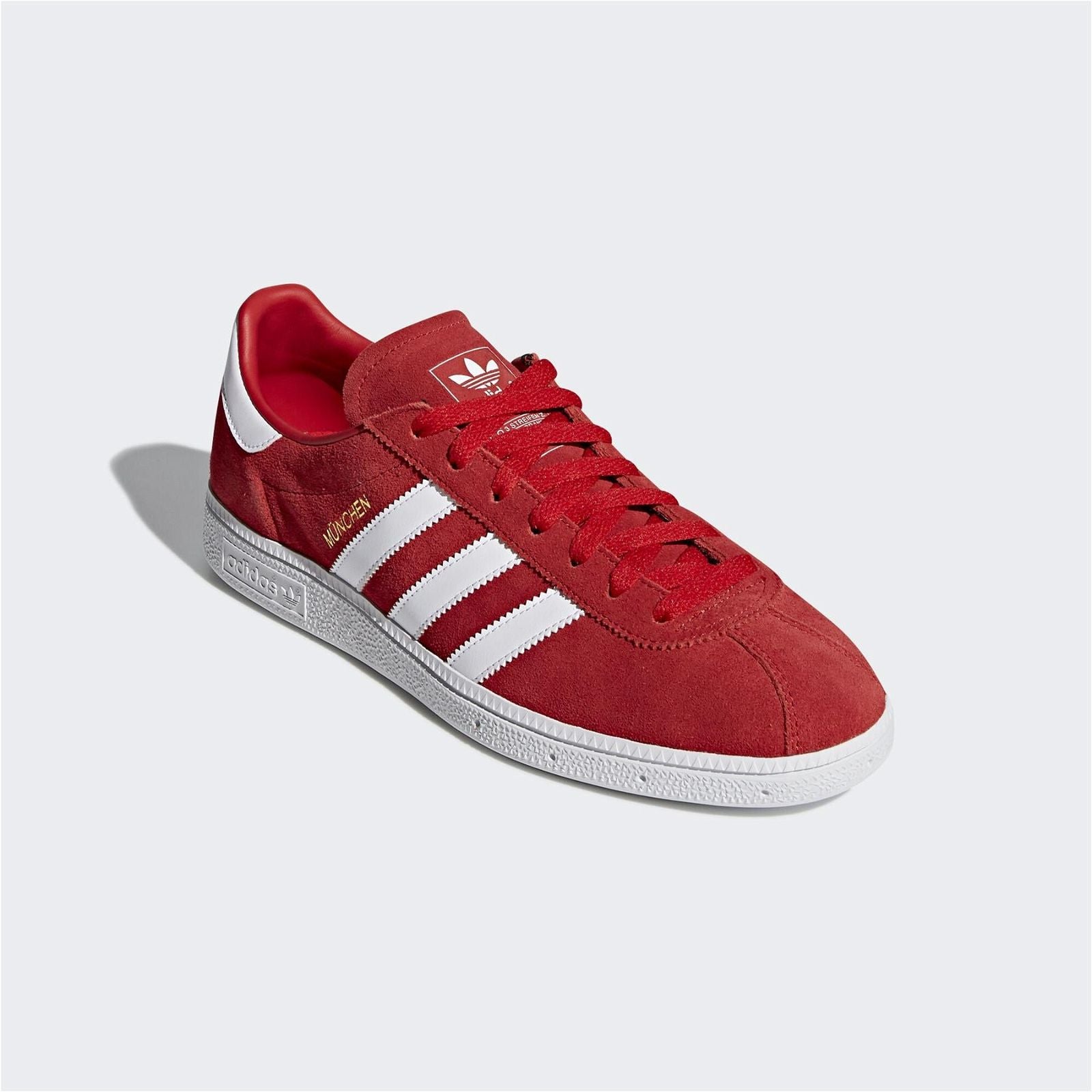 adidas Originals Munchen Trainers - Red - ViaductClothing - -