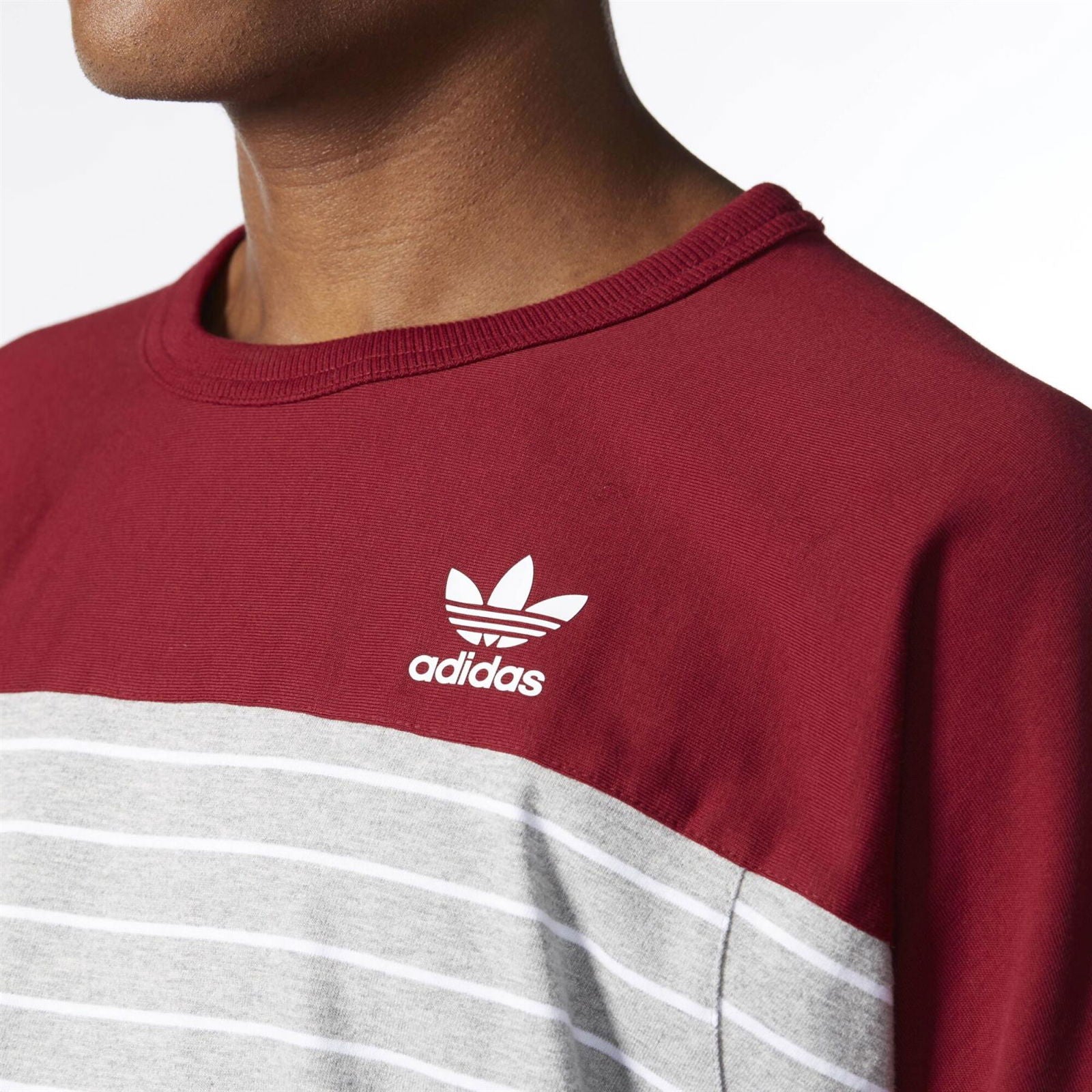 adidas Originals Nova Colorblock T Shirt - Grey - ViaductClothing - -