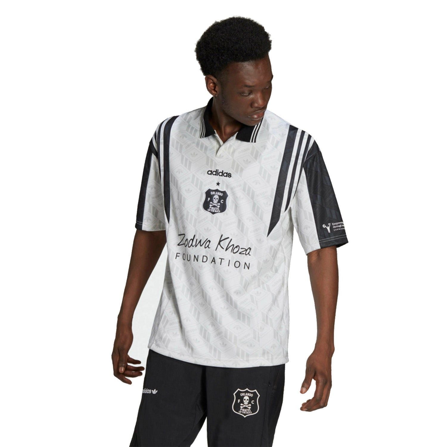 adidas Originals Orlando Pirates Retro Football Jersey - White - ViaductClothing - -