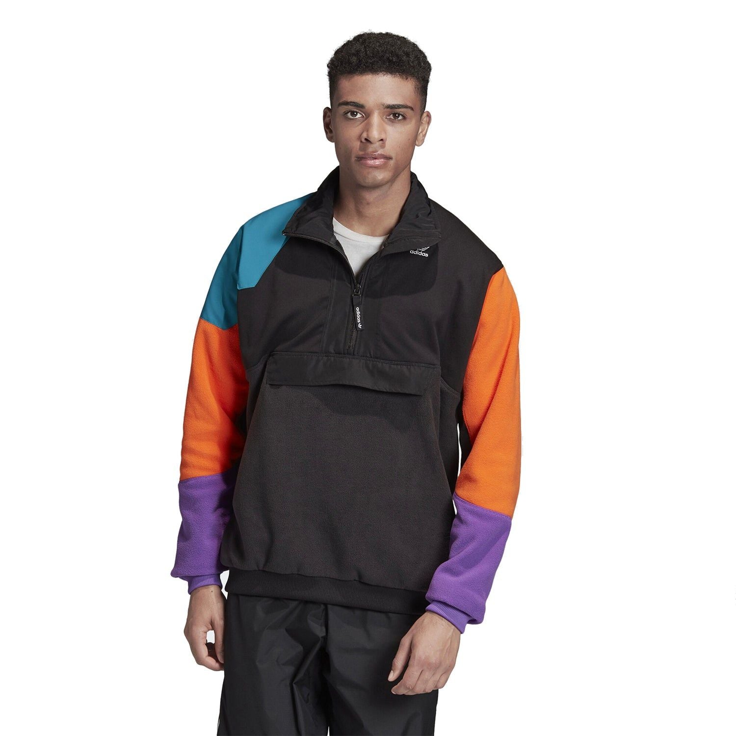 adidas Originals Outdoor Half Zip Fleece Sweat - Black - ViaductClothing - -