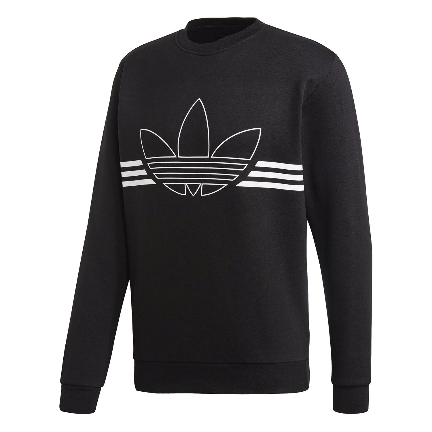 adidas Originals Outline Crew Sweat - Black - ViaductClothing - -