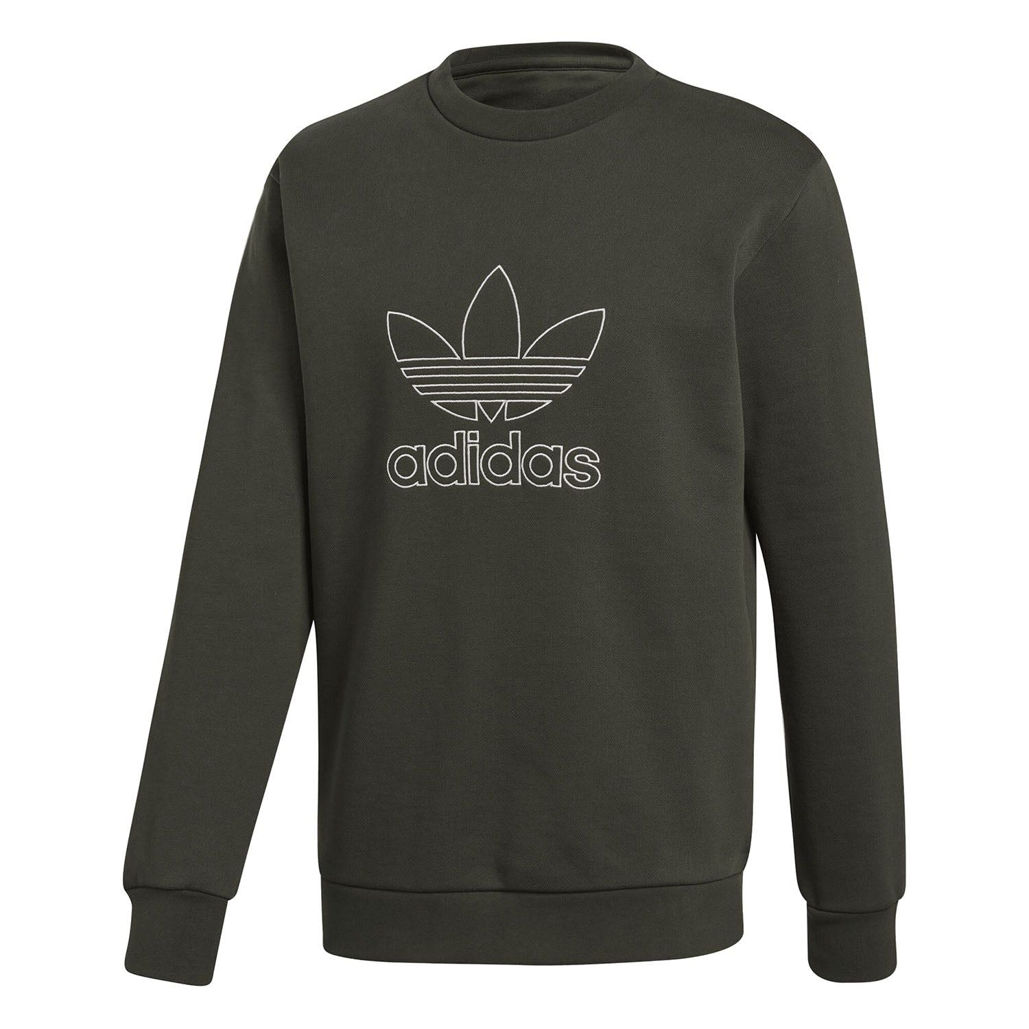 adidas Originals Outline Crew Sweat - Night Cargo - ViaductClothing - -