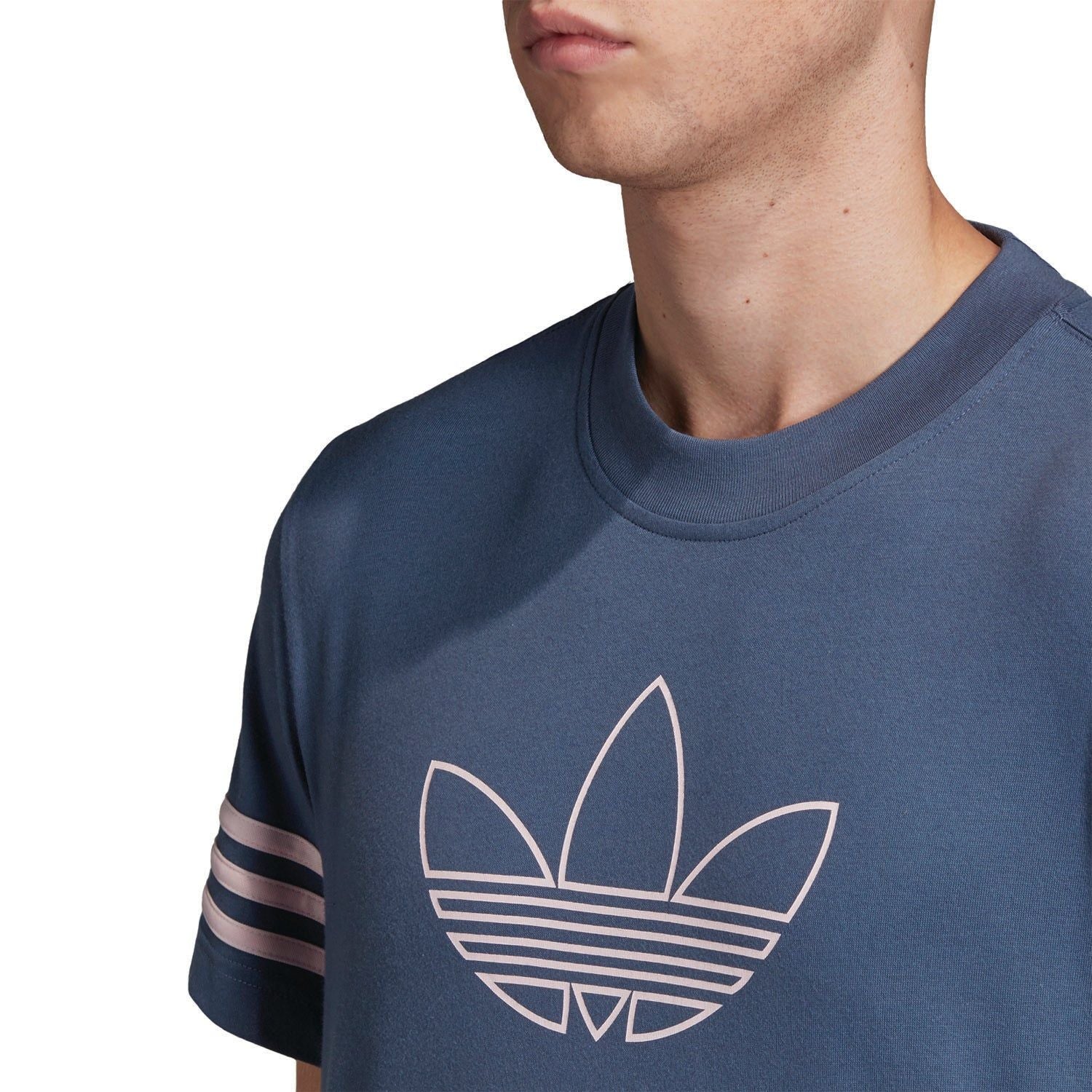 adidas Originals Outline T-Shirt - Blue - ViaductClothing - -