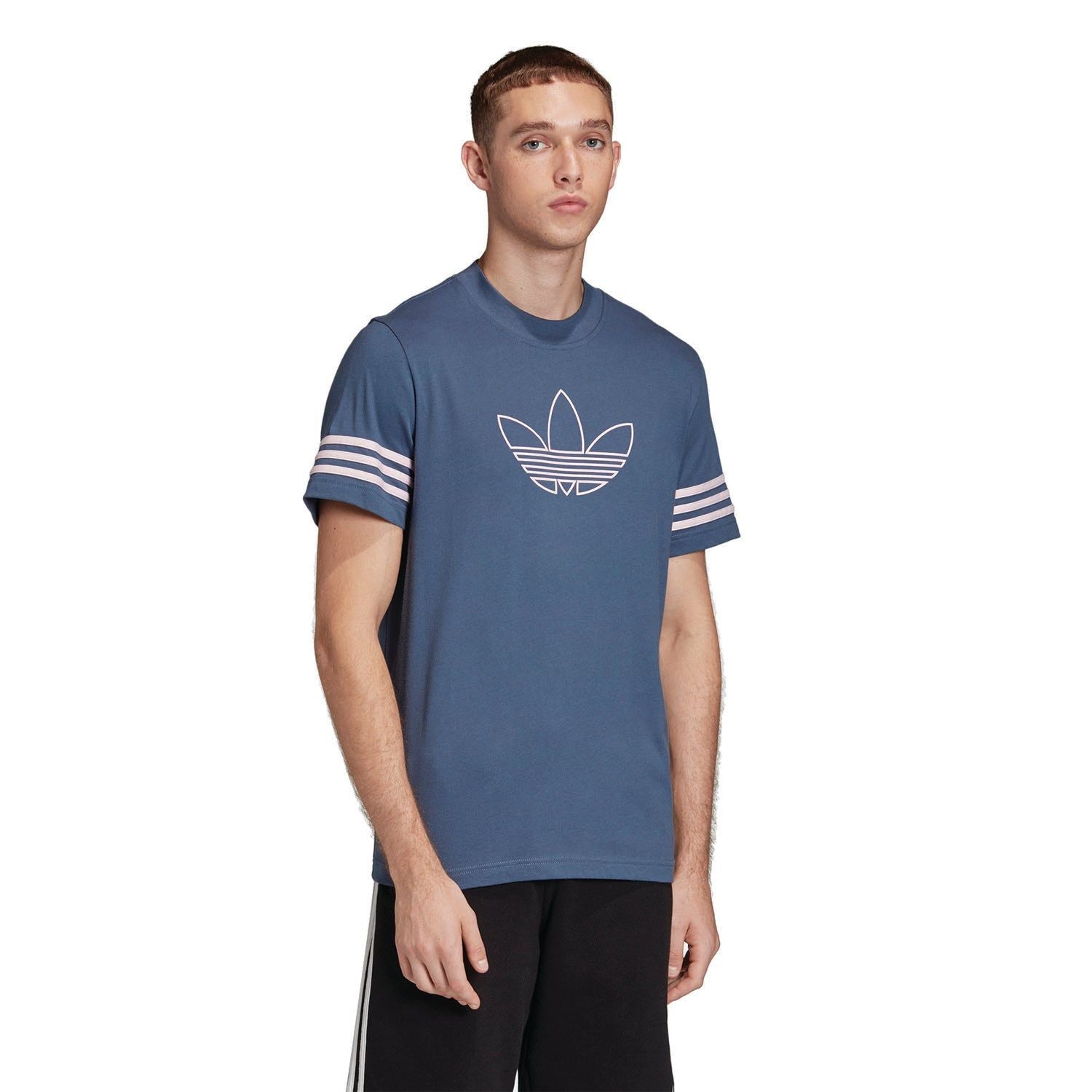 adidas Originals Outline T-Shirt - Blue - ViaductClothing - -